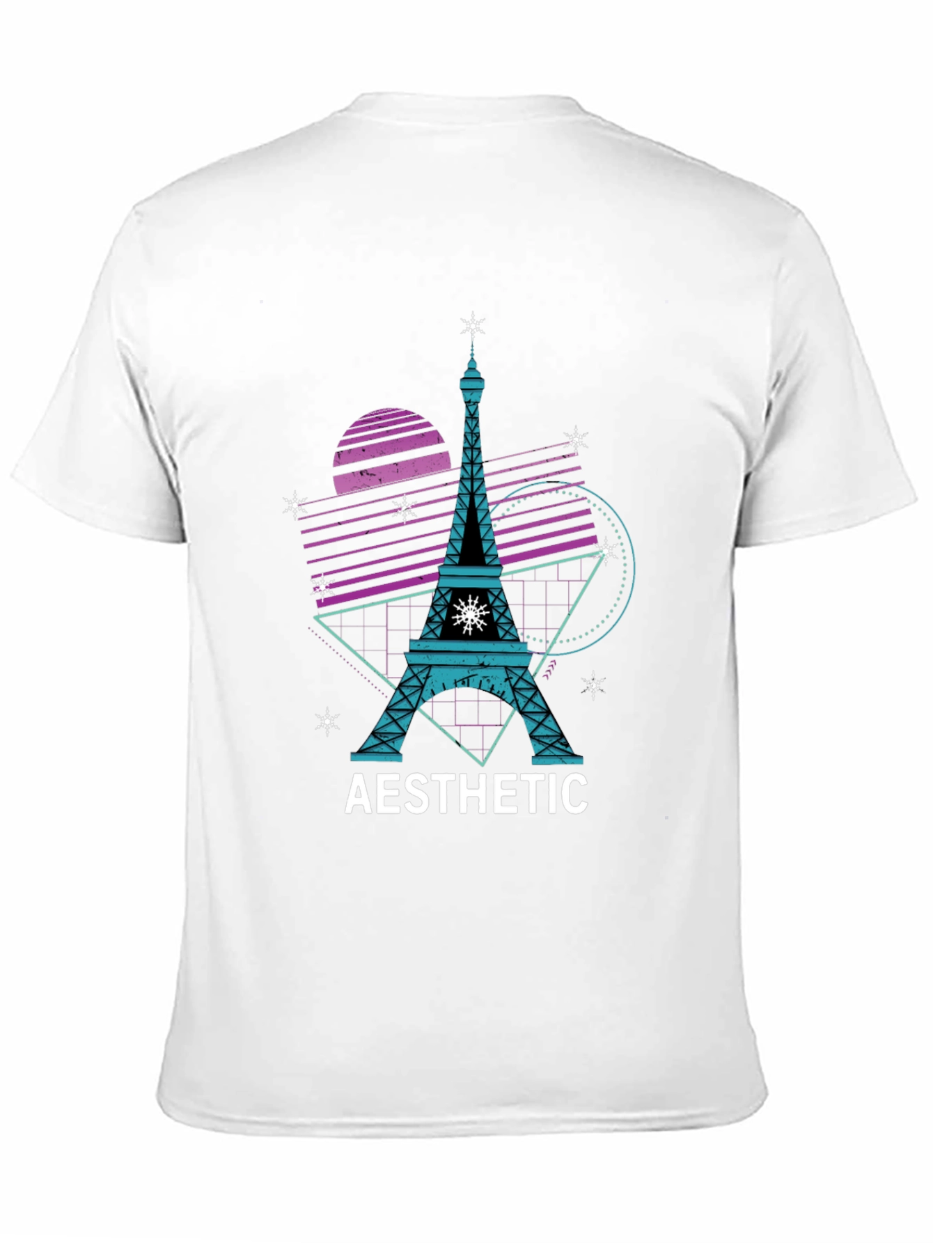 Aesthetic Eiffel Tower Black T-Shirt