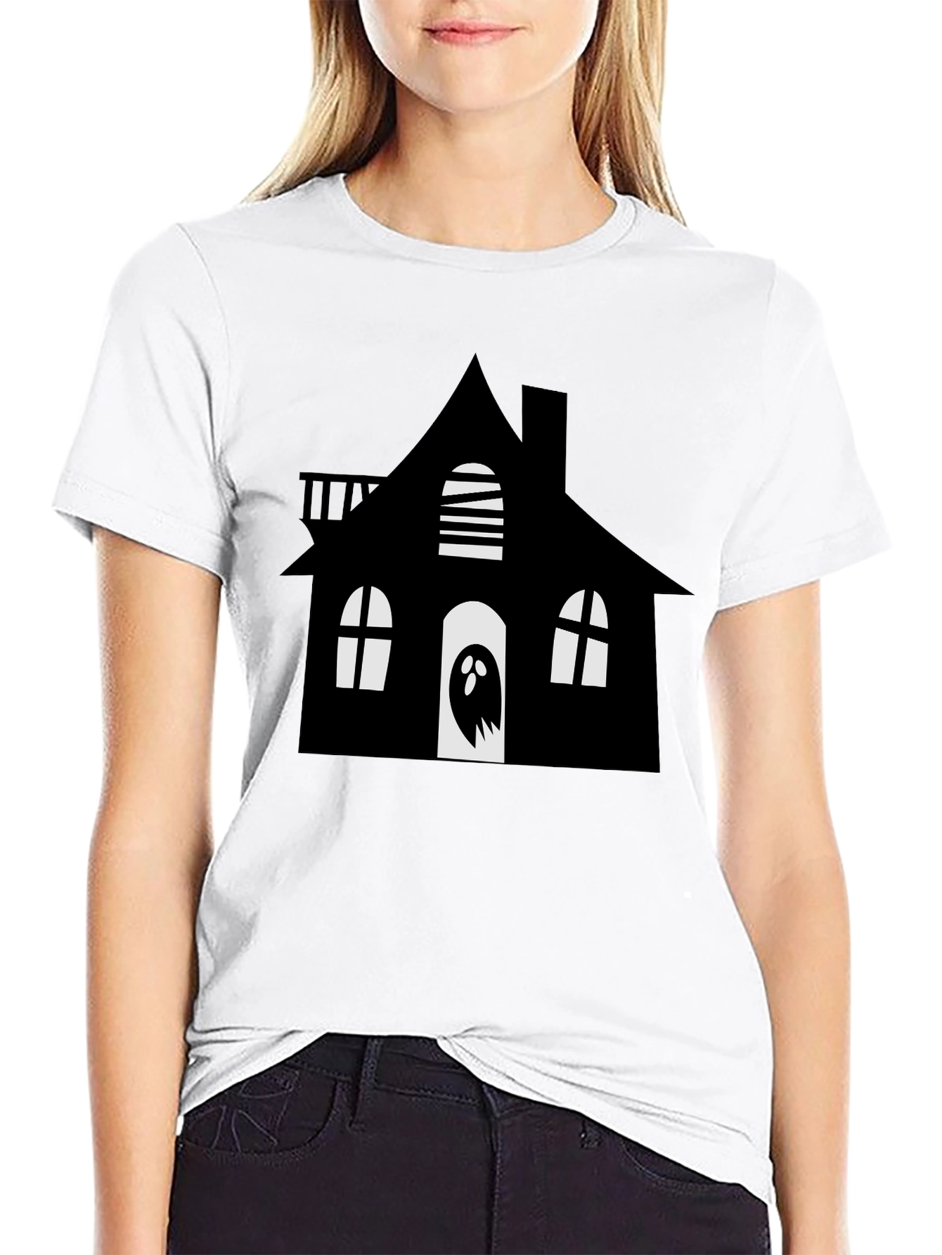 Spooky House Graphic Tee - Halloween Edition