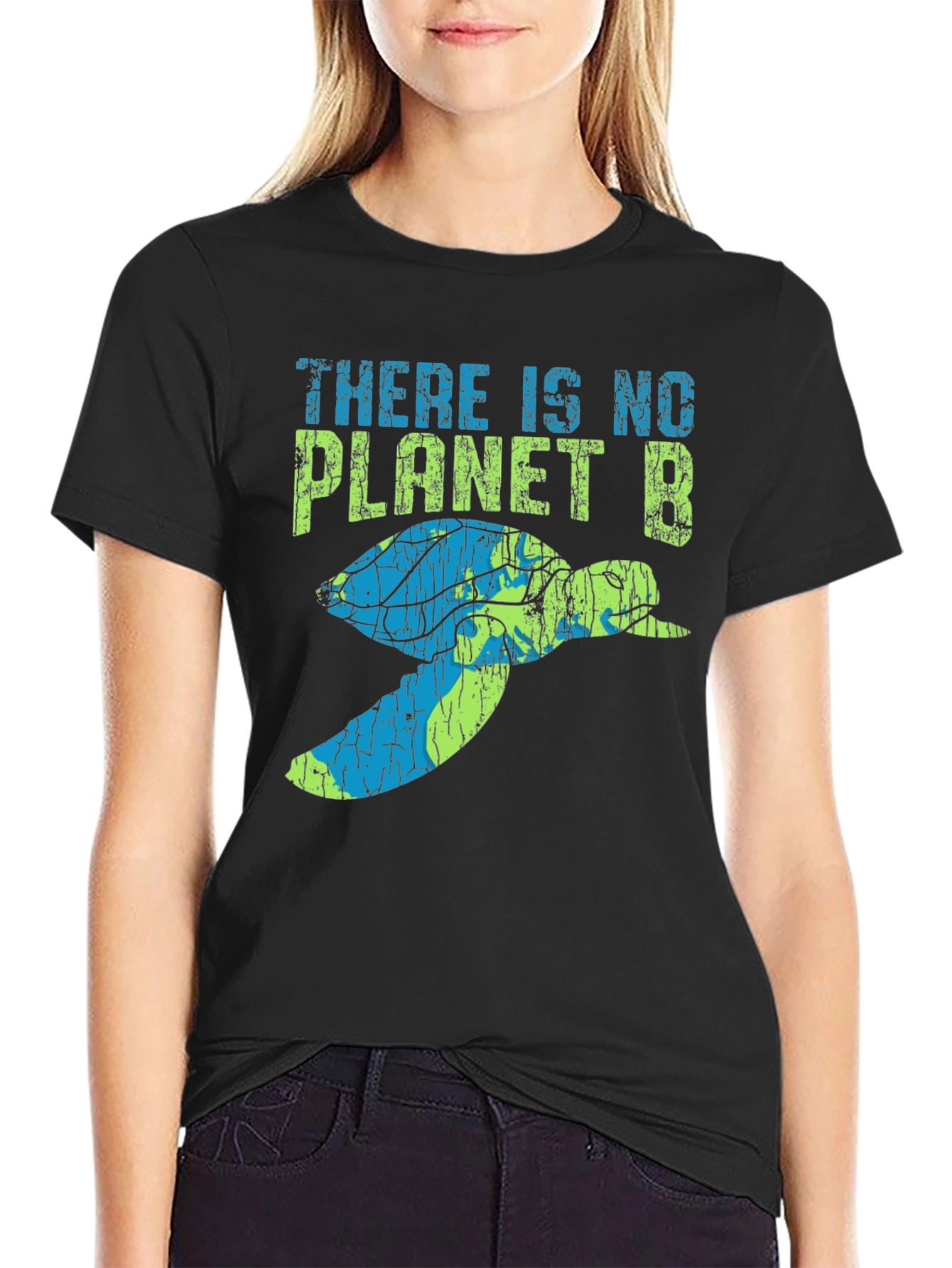 Eco-Friendly No Planet B Turtle Graphic Tee