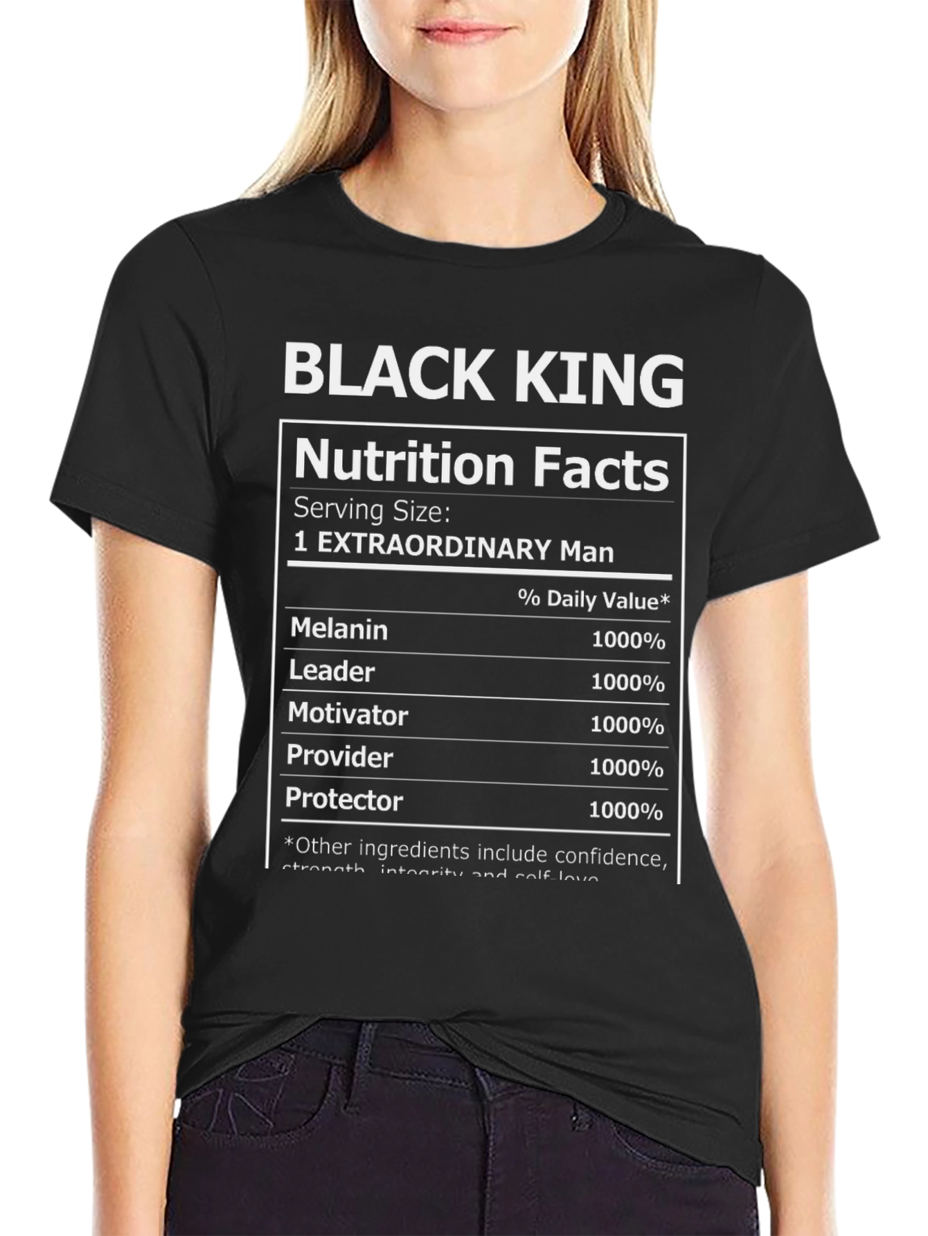 Black King Nutrition Facts T-Shirt