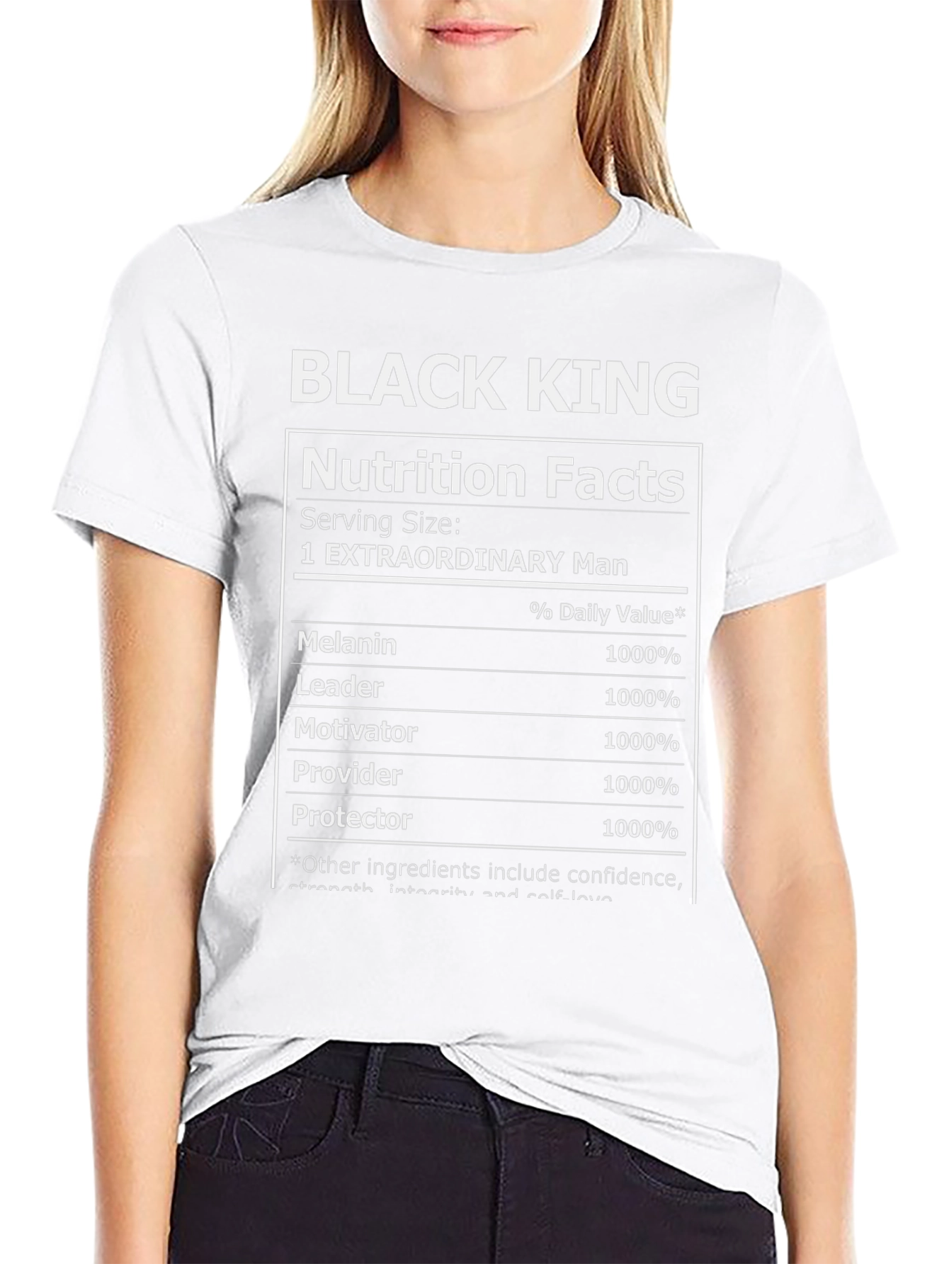 Black King Nutrition Facts T-Shirt