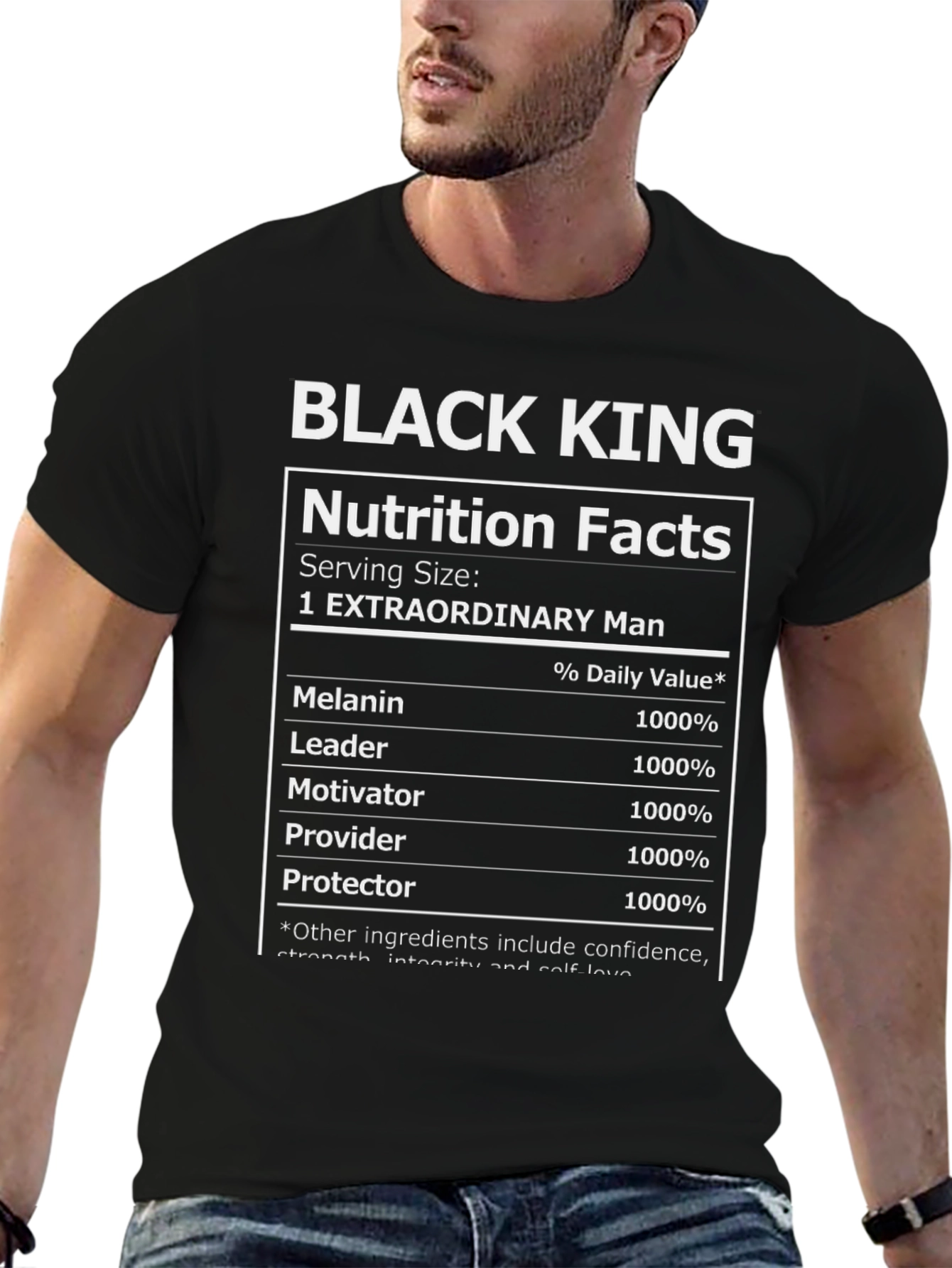 Black King Nutrition Facts T-Shirt