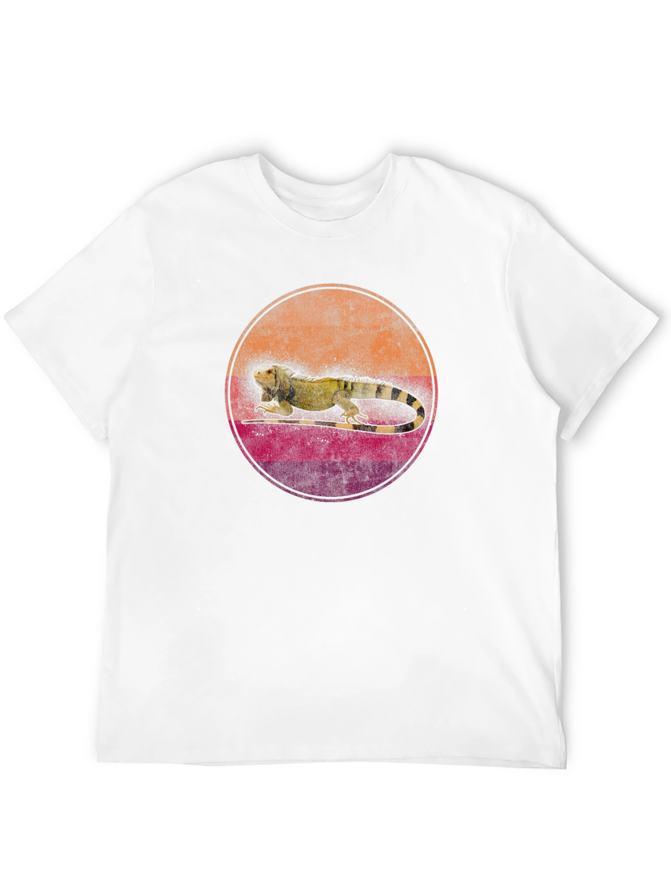 Retro Iguana Graphic Tee - Cool Reptile Design
