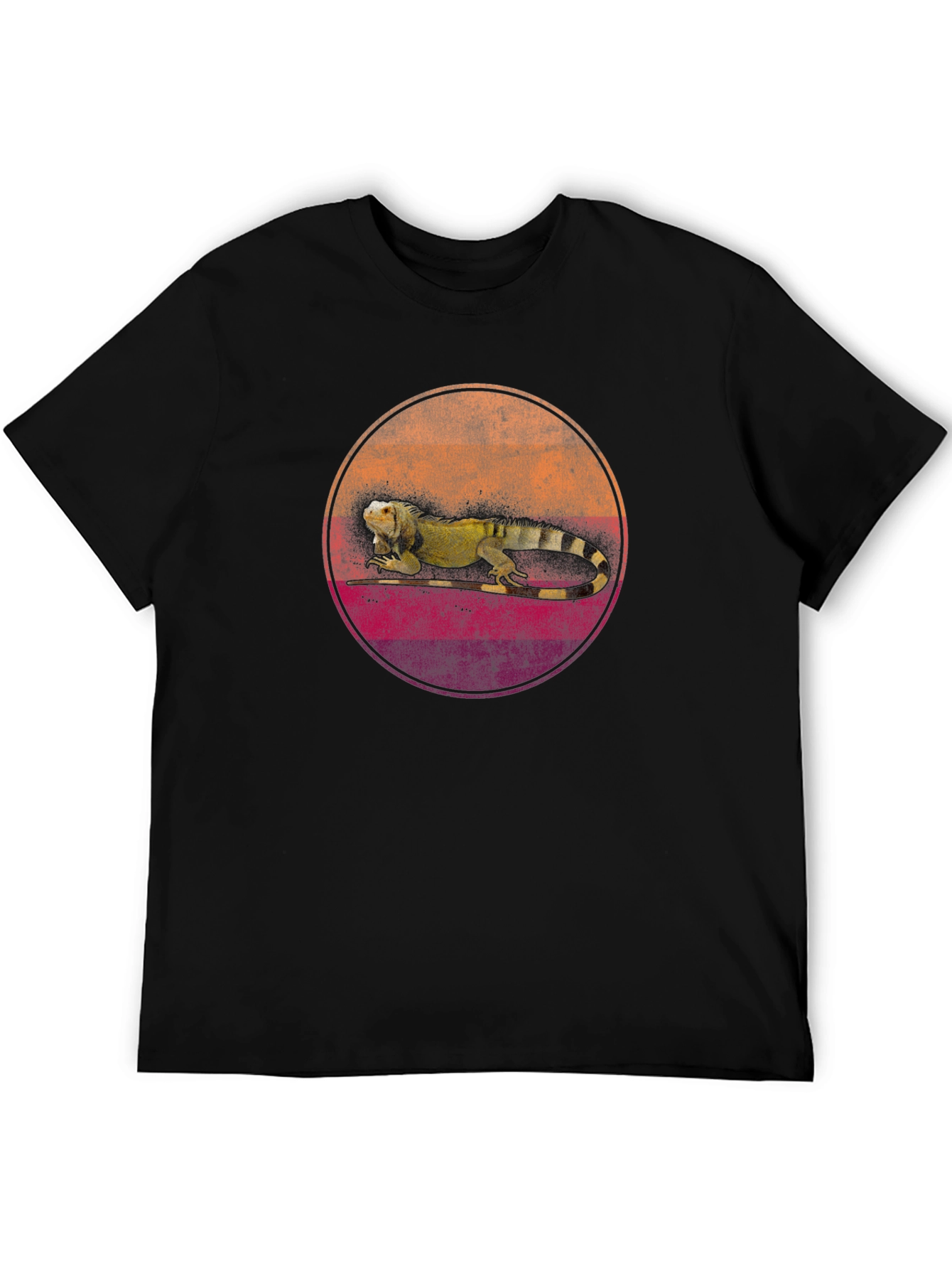 Retro Iguana Graphic Tee - Cool Reptile Design
