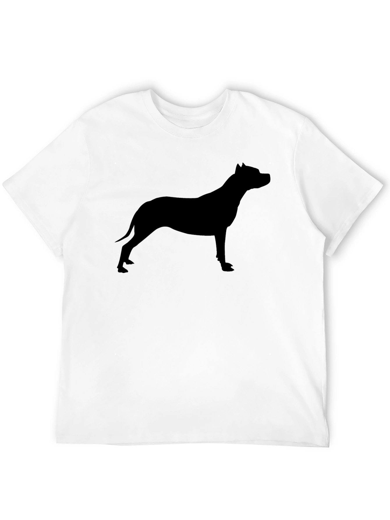 Black Pitbull Silhouette Graphic Tee