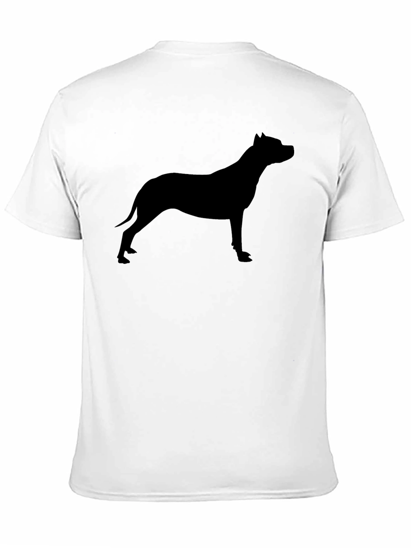 Black Pitbull Silhouette Graphic Tee