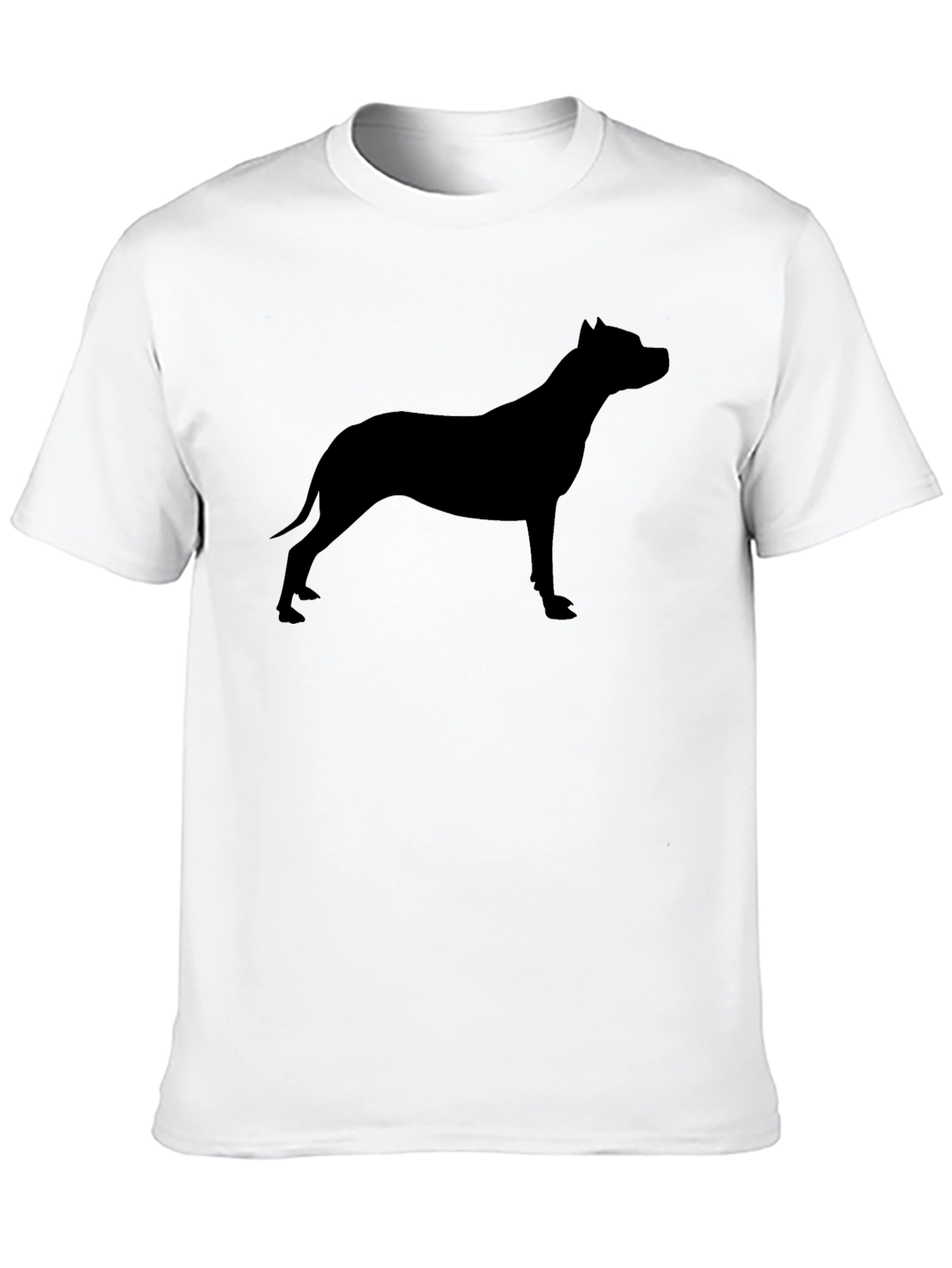 Black Pitbull Silhouette Graphic Tee