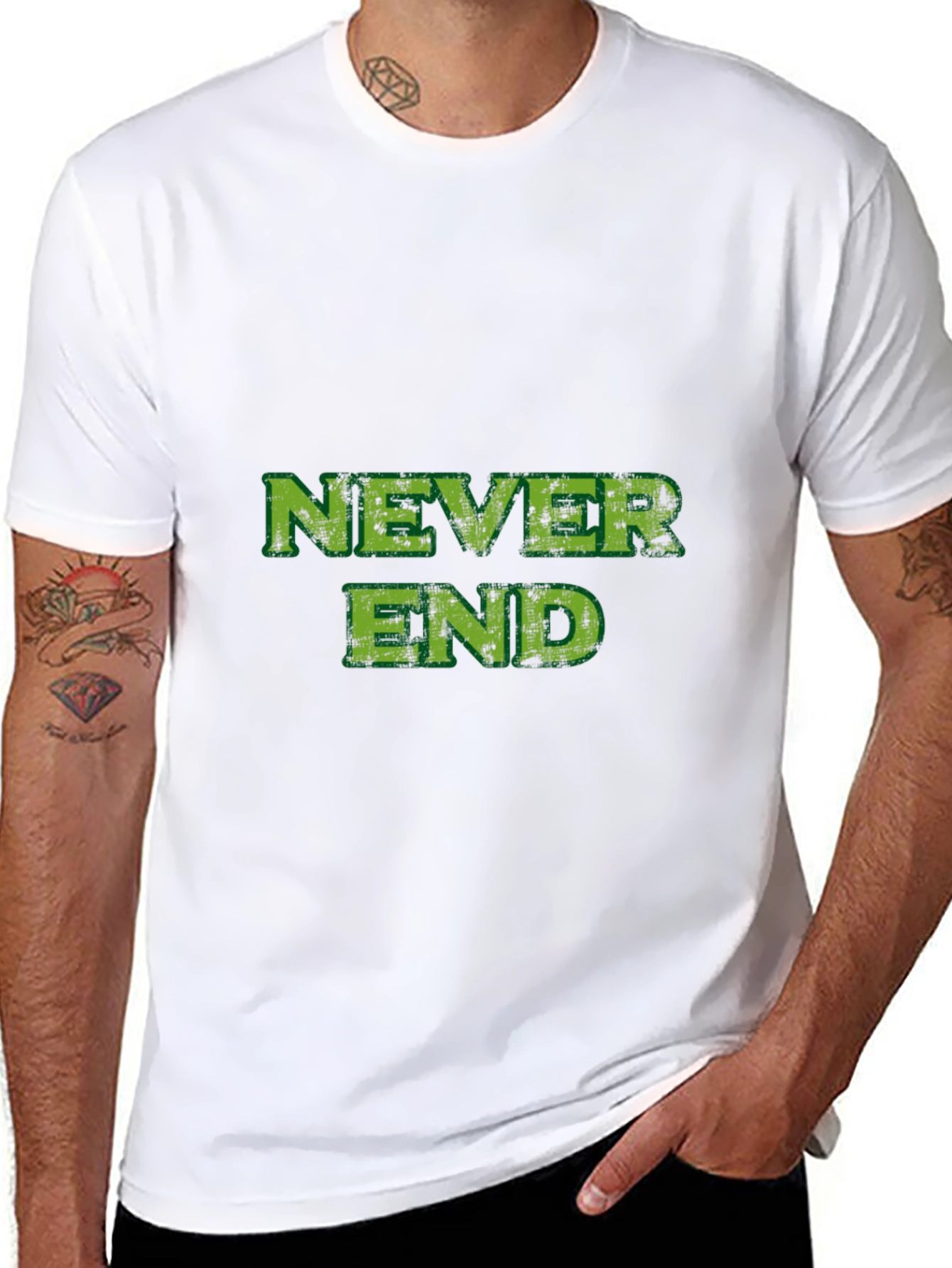 Never End Black Graphic Tee