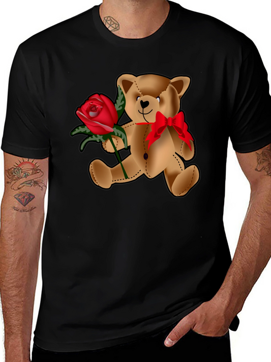 Teddy Bear Rose T-Shirt - Valentines Day Love