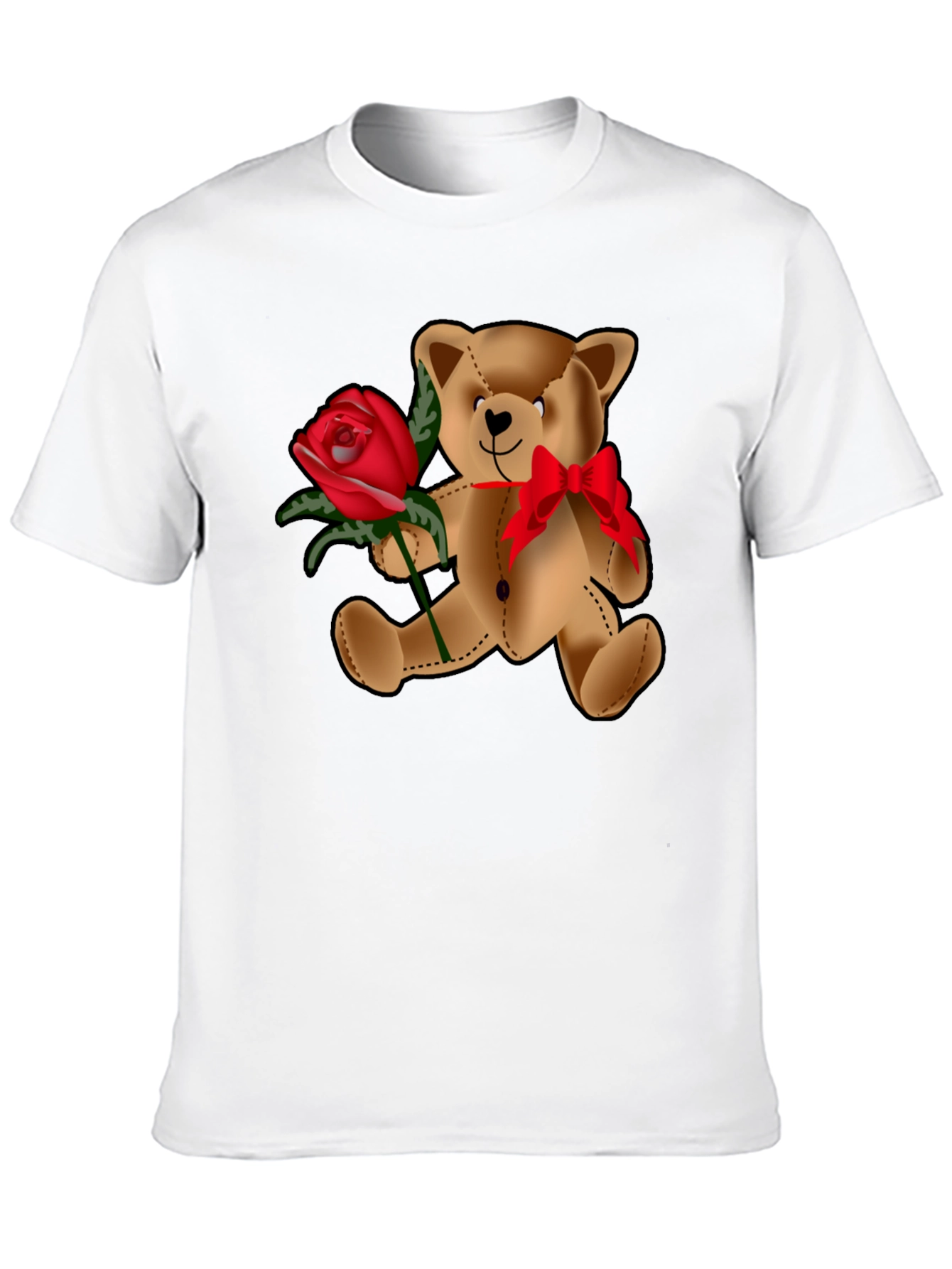 Teddy Bear Rose T-Shirt - Valentines Day Love