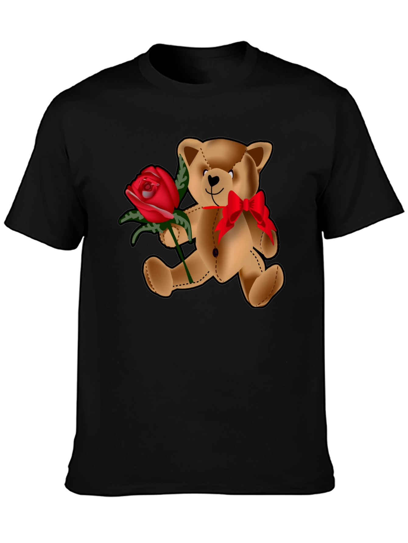 Teddy Bear Rose T-Shirt - Valentines Day Love