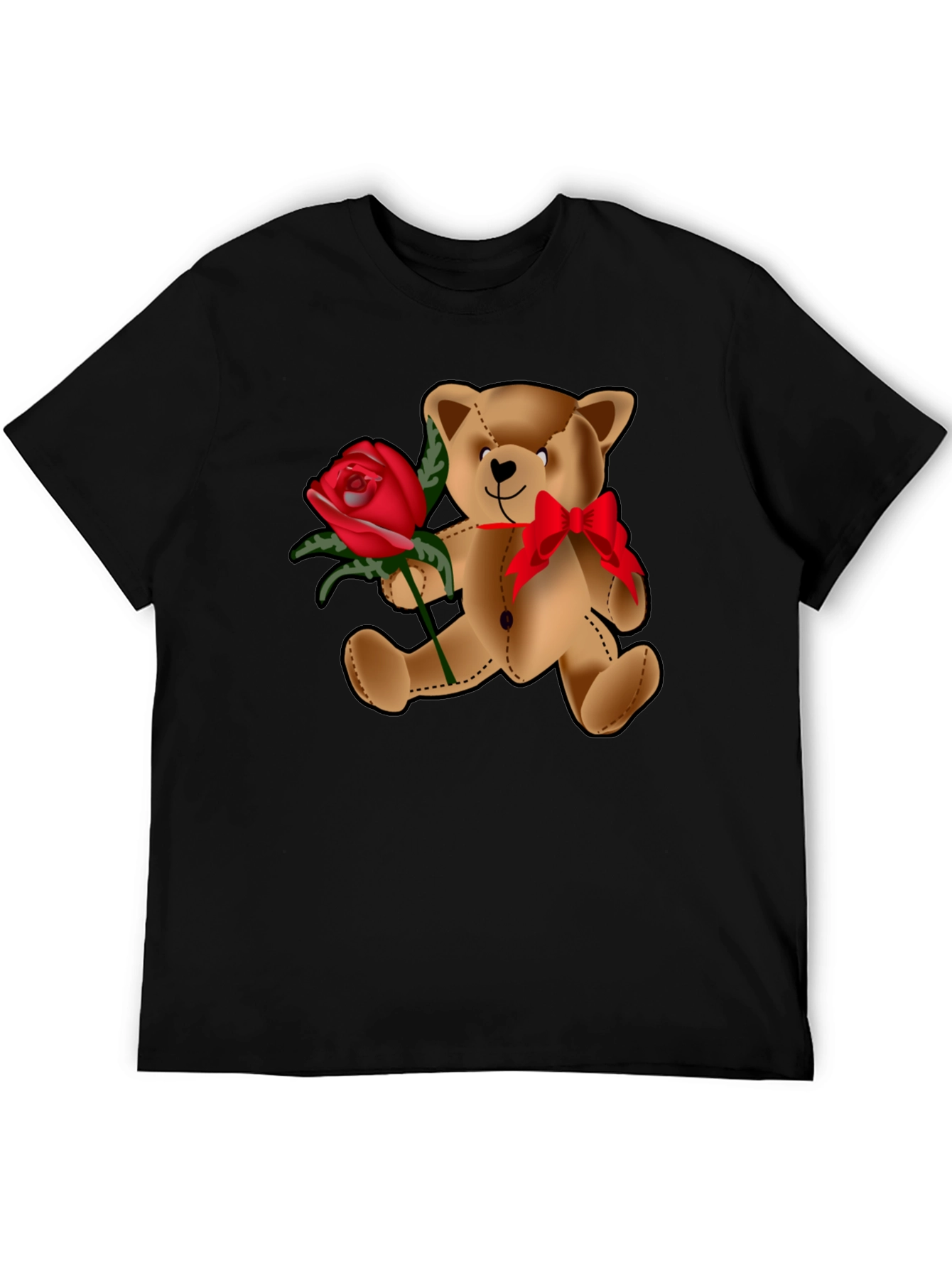 Teddy Bear Rose T-Shirt - Valentines Day Love