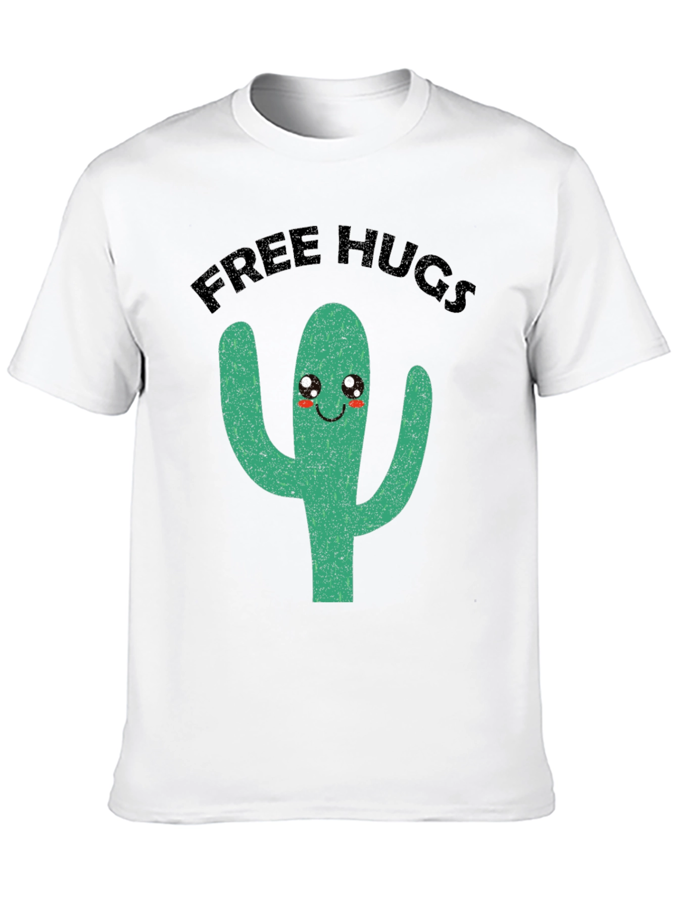 Free Hugs Cactus Graphic Tee - Funny Cute T-Shirt