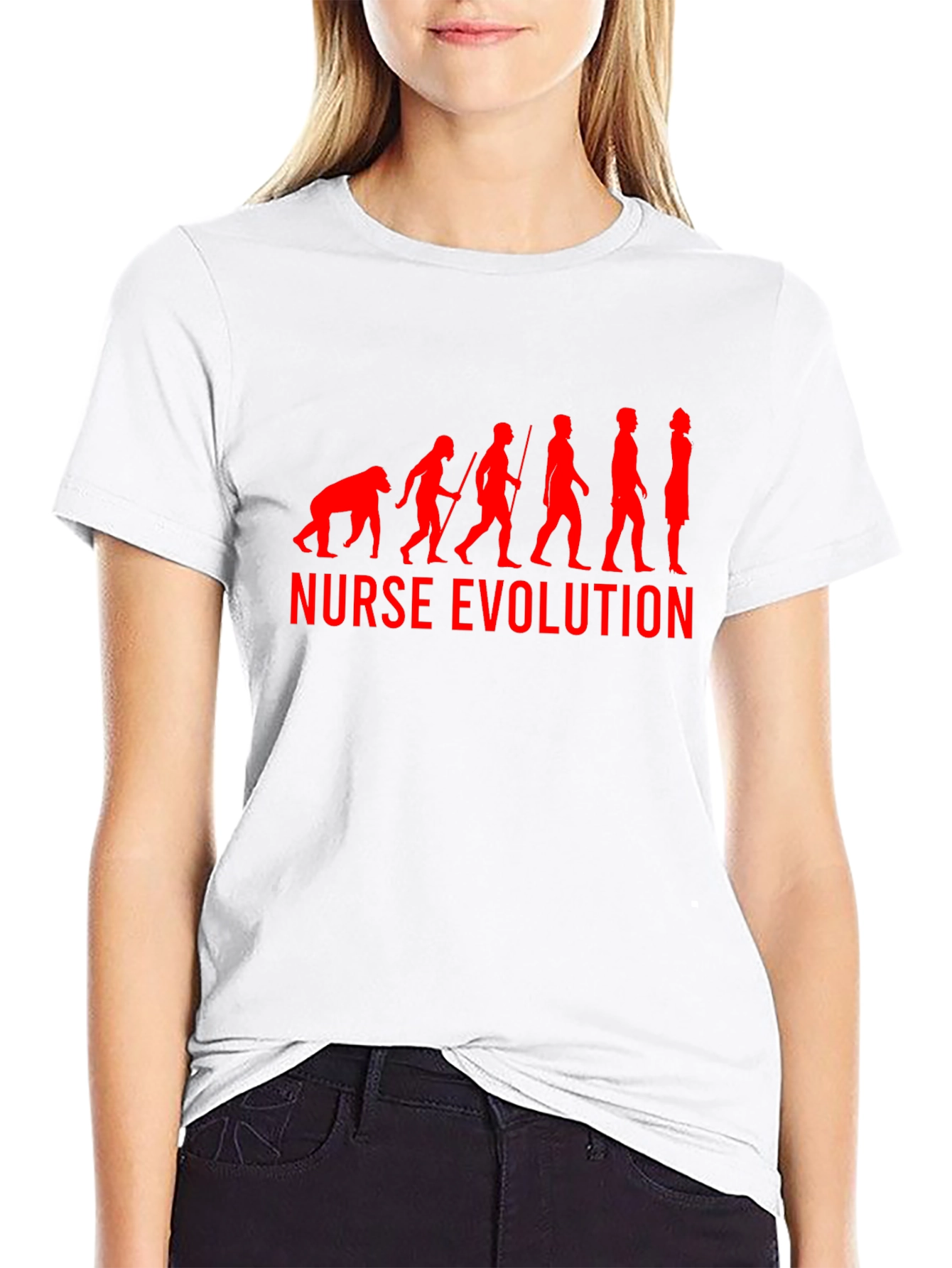Nurse Evolution Graphic T-Shirt - Black Cotton Tee