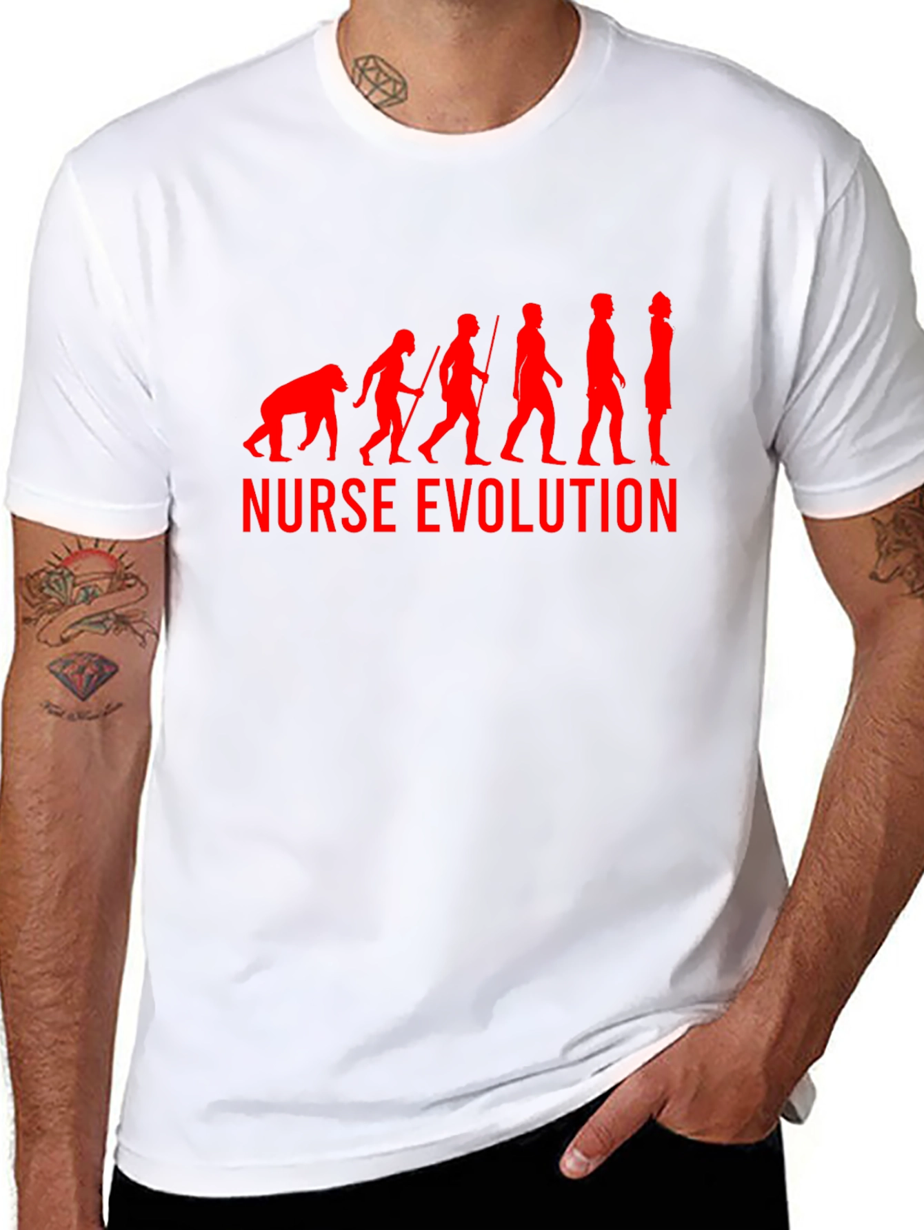 Nurse Evolution Graphic T-Shirt - Black Cotton Tee