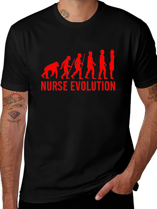 Nurse Evolution Graphic T-Shirt - Black Cotton Tee