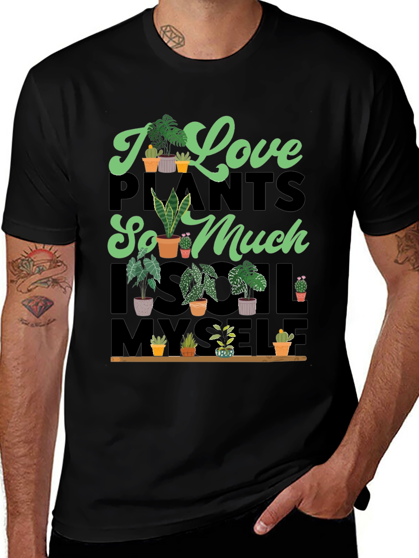 I Love Plants T-Shirt Unique Graphic Tee