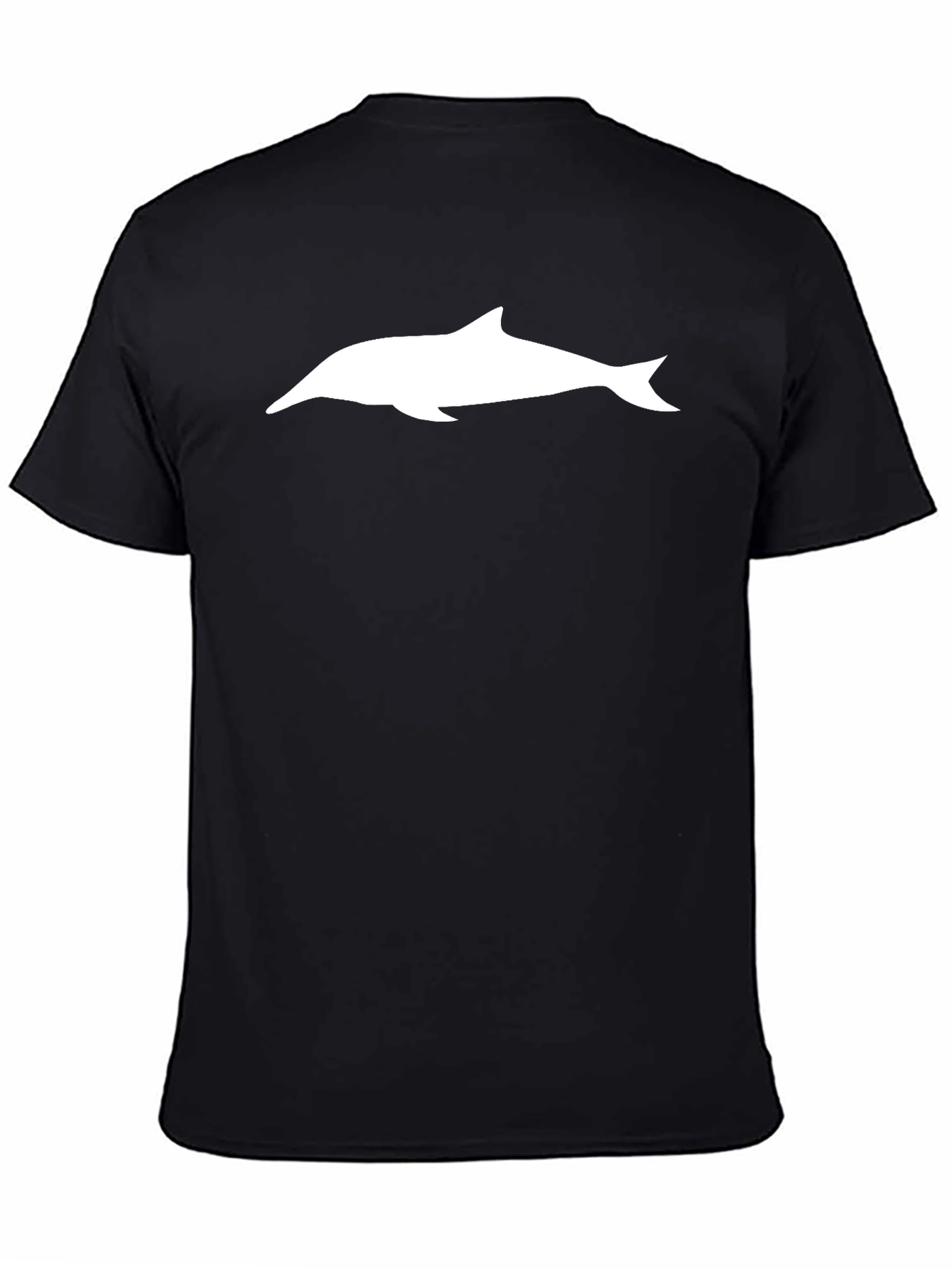 Dolphin Graphic Tee - Stylish Black Cotton T-Shirt