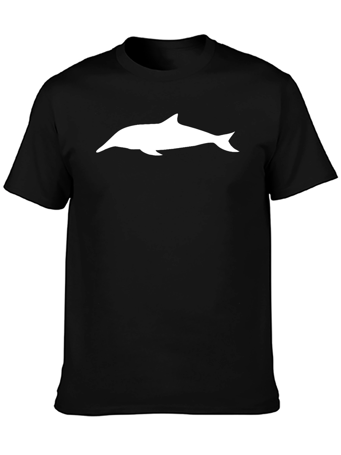 Dolphin Graphic Tee - Stylish Black Cotton T-Shirt