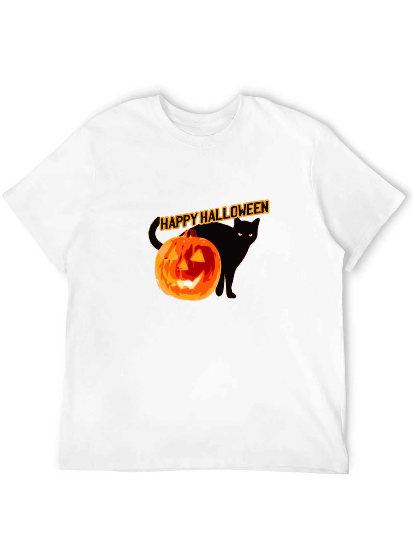 Halloween Black Cat Pumpkin T-Shirt
