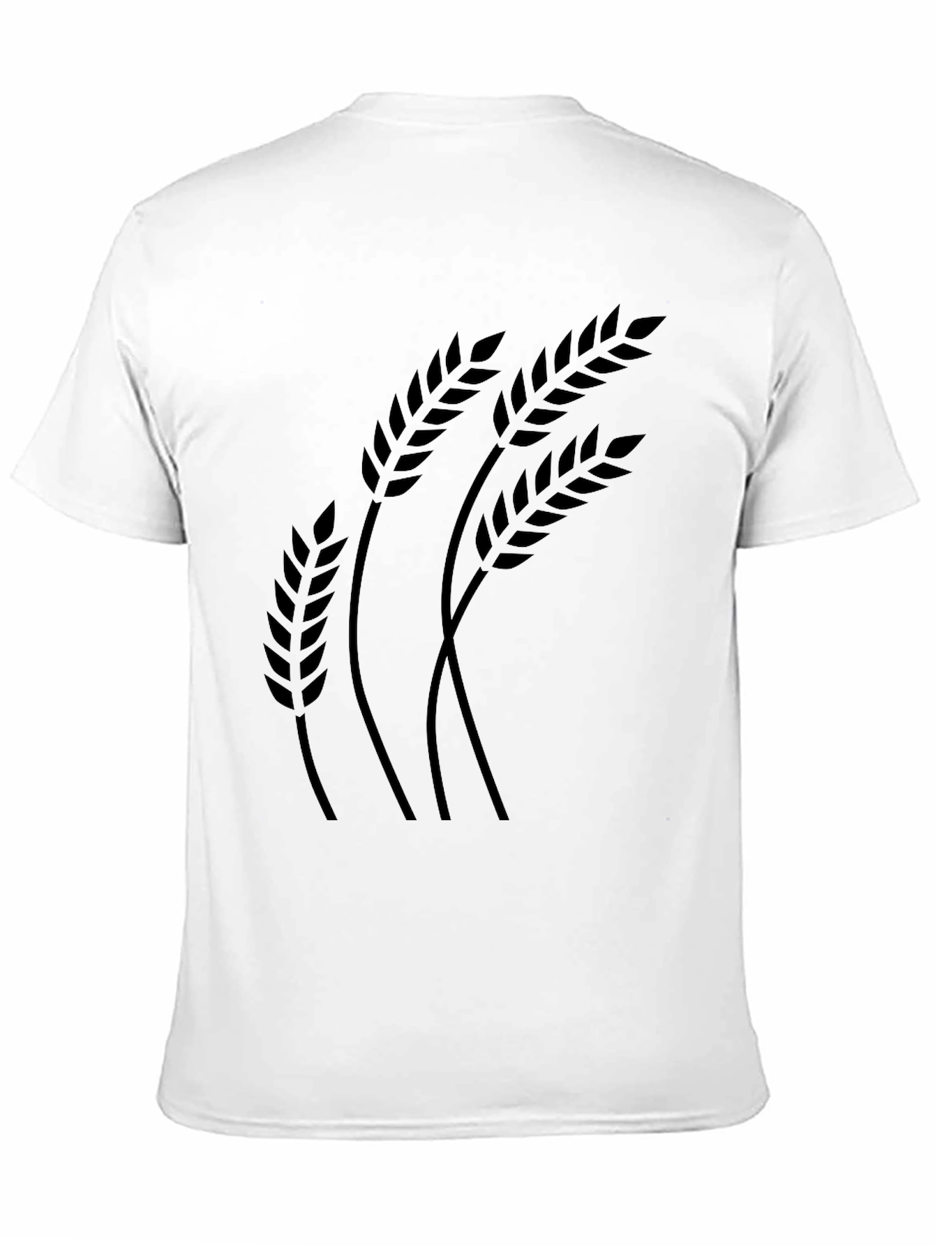 Wheat Stalk Graphic Tee - Stylish Black T-Shirt