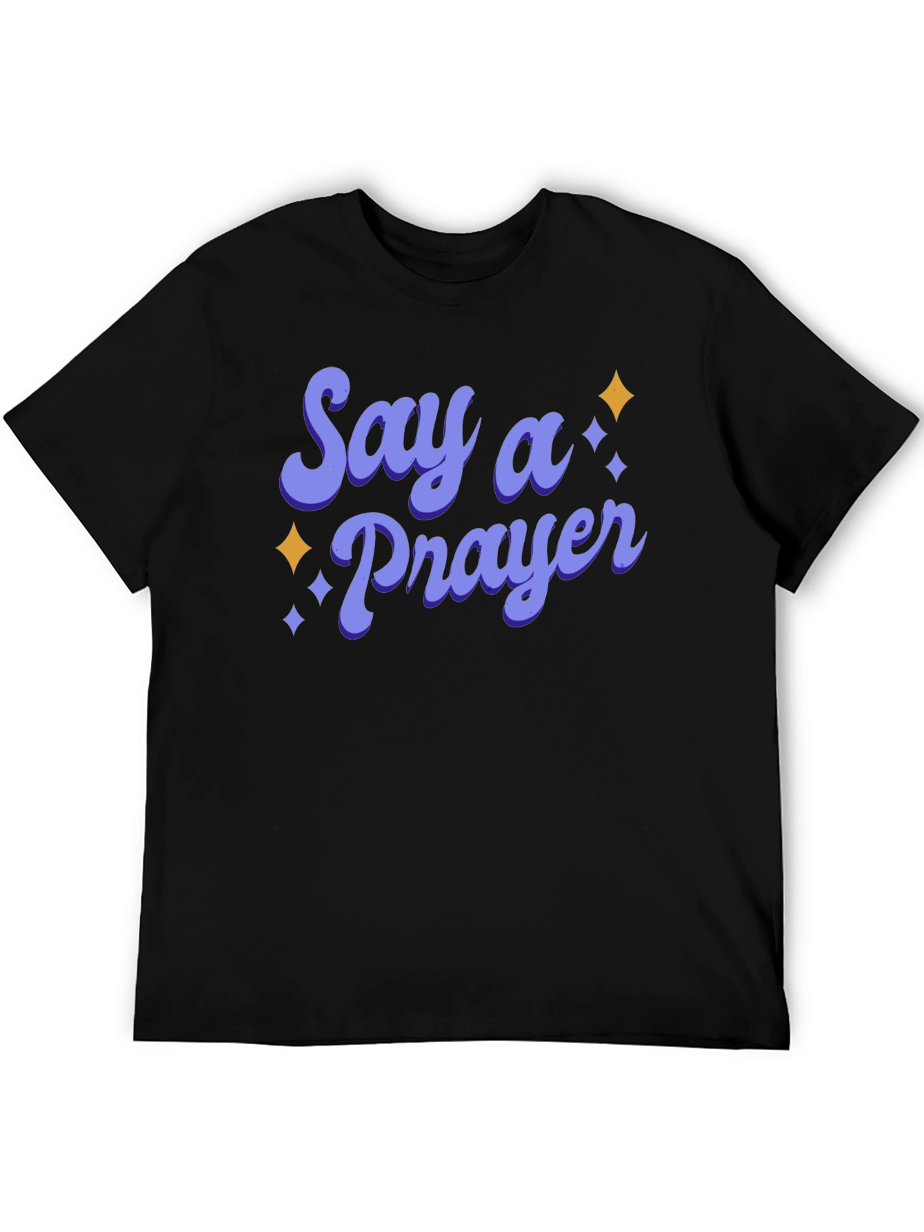Say A Prayer Black Graphic Tee