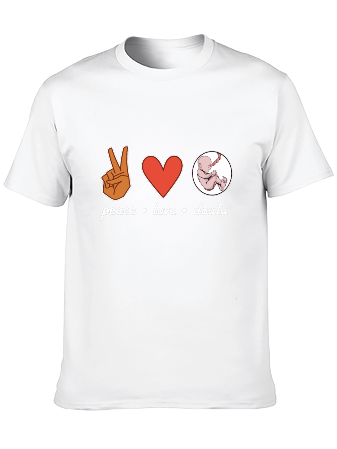 Peace Love Doula Black T-Shirt