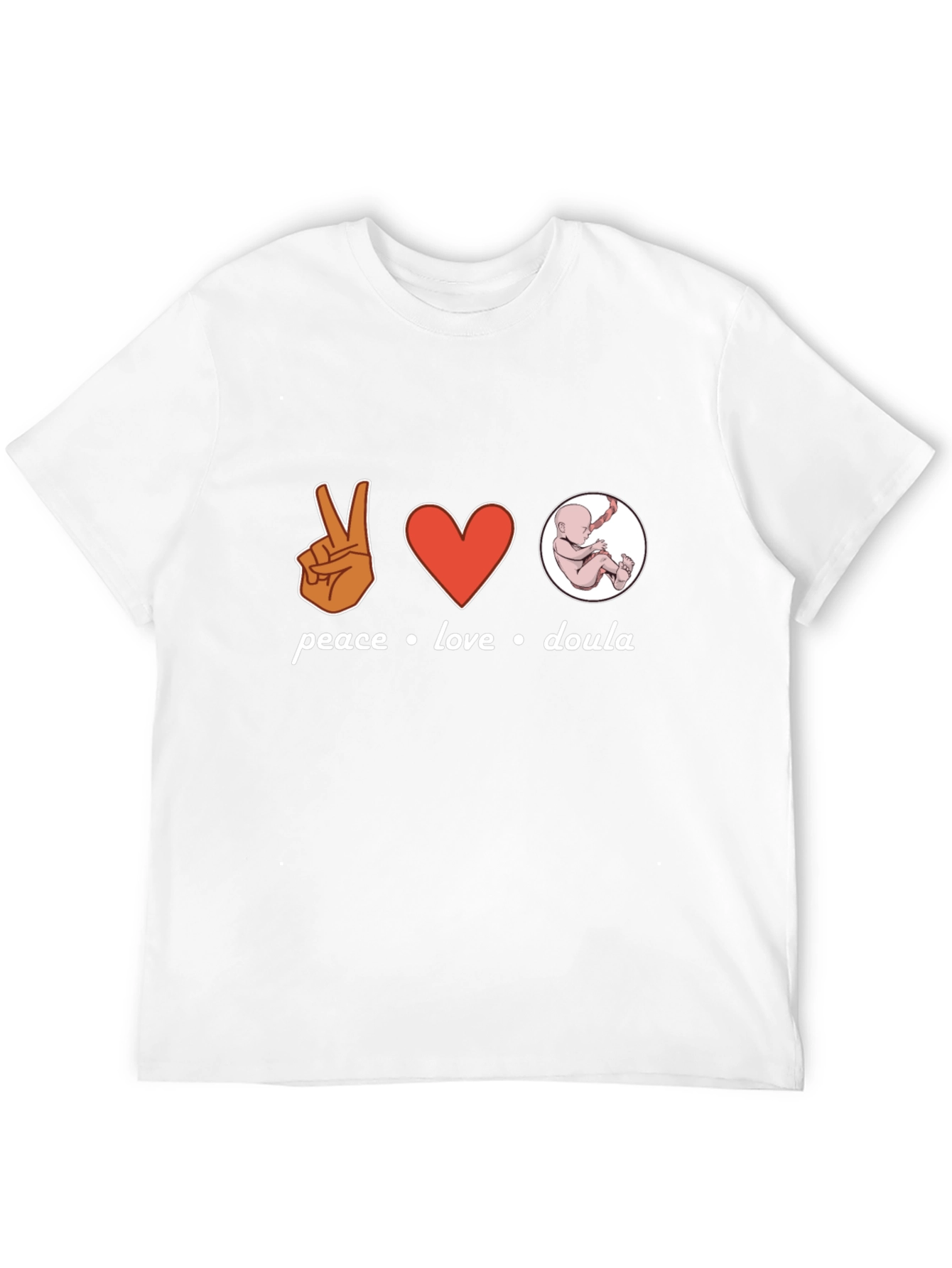 Peace Love Doula Black T-Shirt