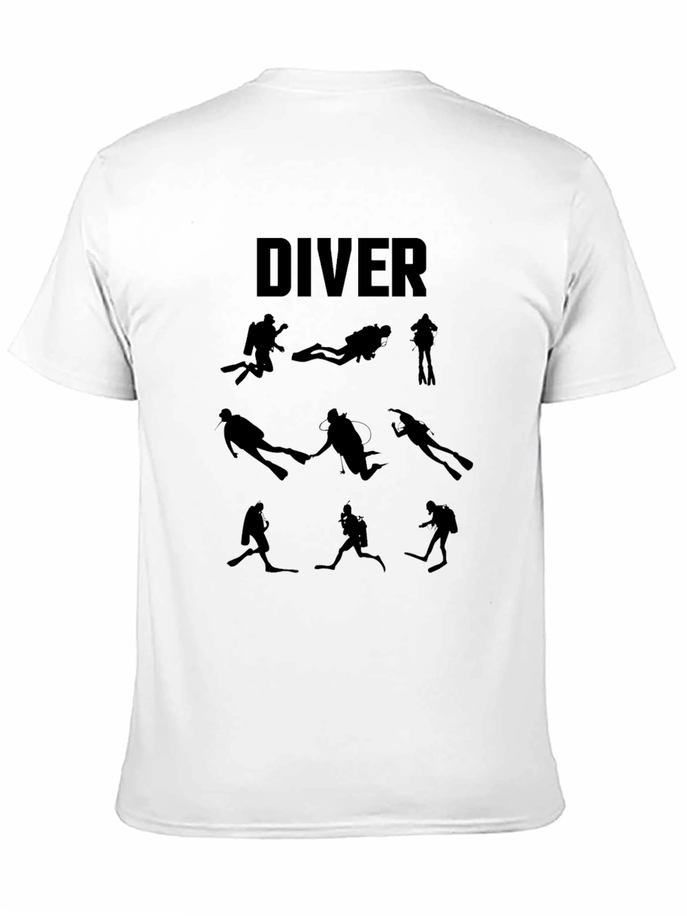 Diver Silhouette Graphic Tee - Scuba Diving T-Shirt