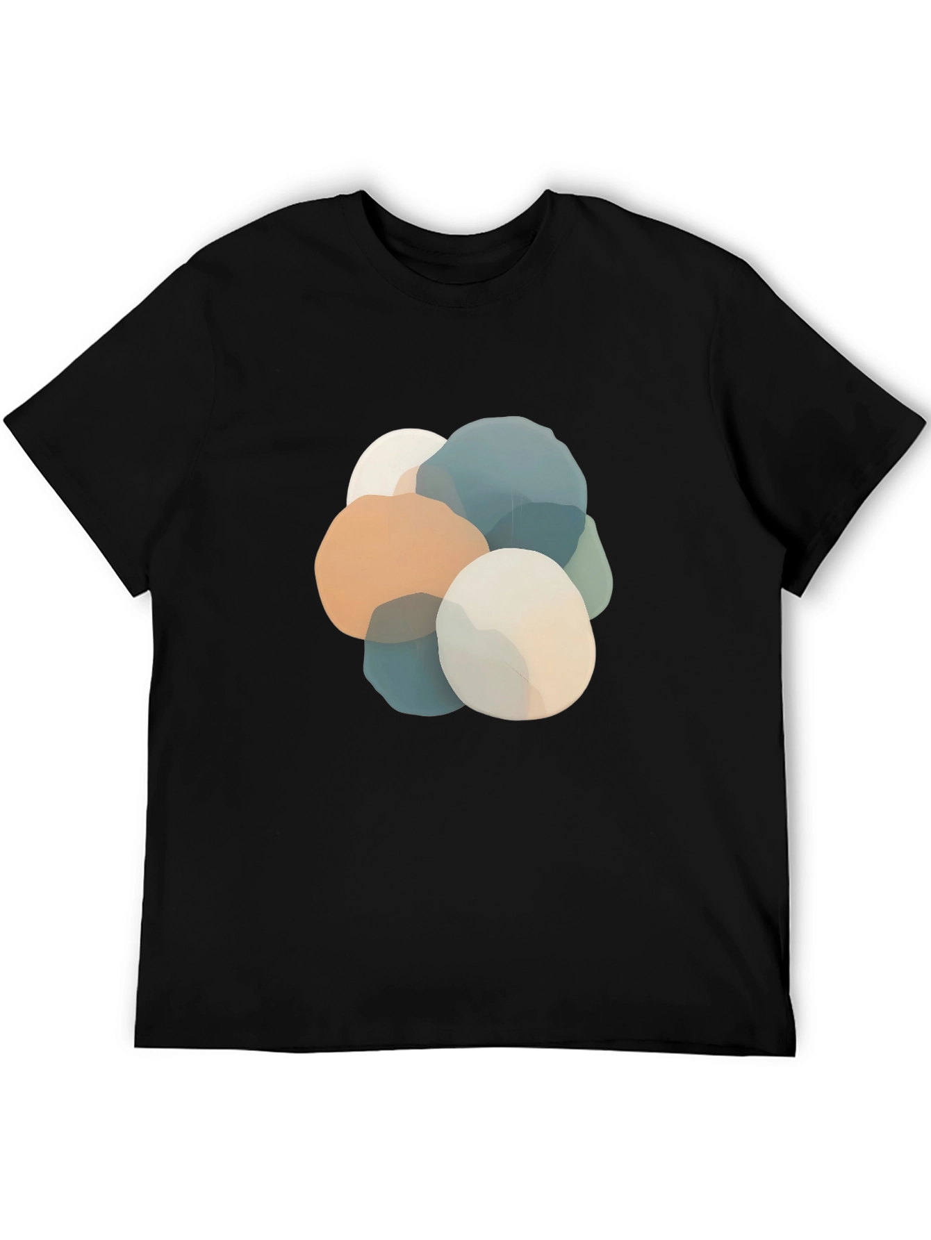 Abstract Stone Graphic Black T-Shirt
