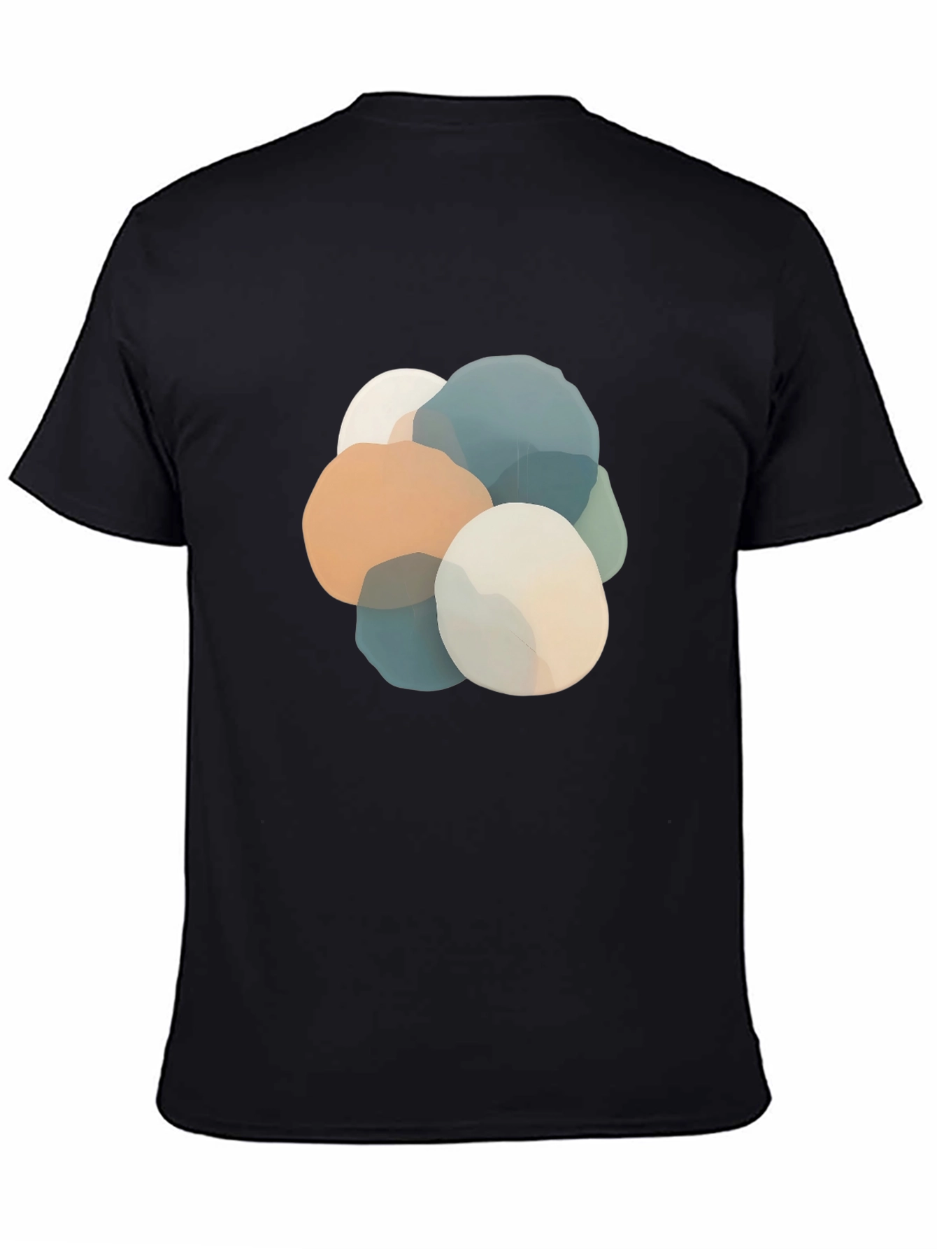 Abstract Stone Graphic Black T-Shirt