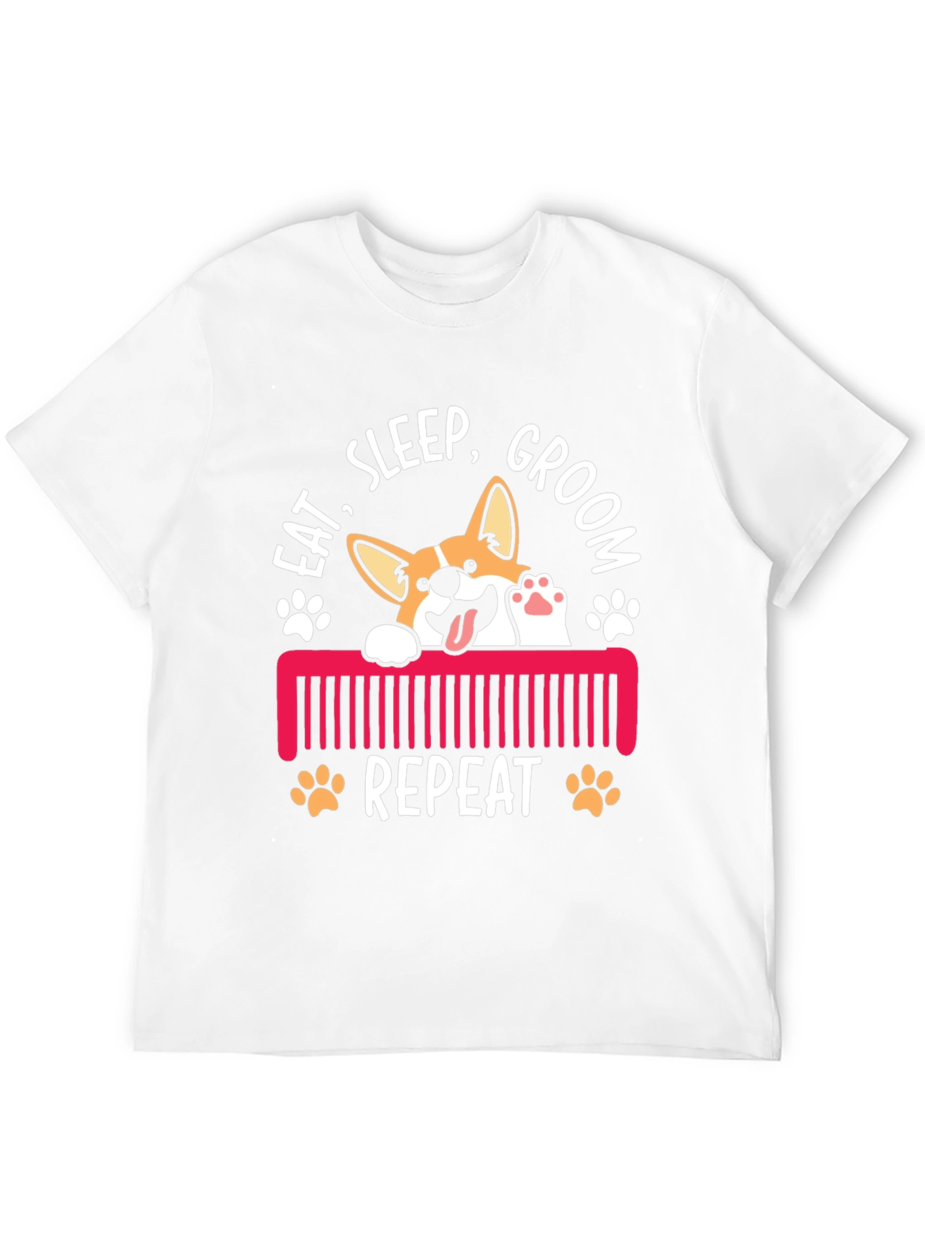 Eat Sleep Groom Repeat Corgi T-Shirt