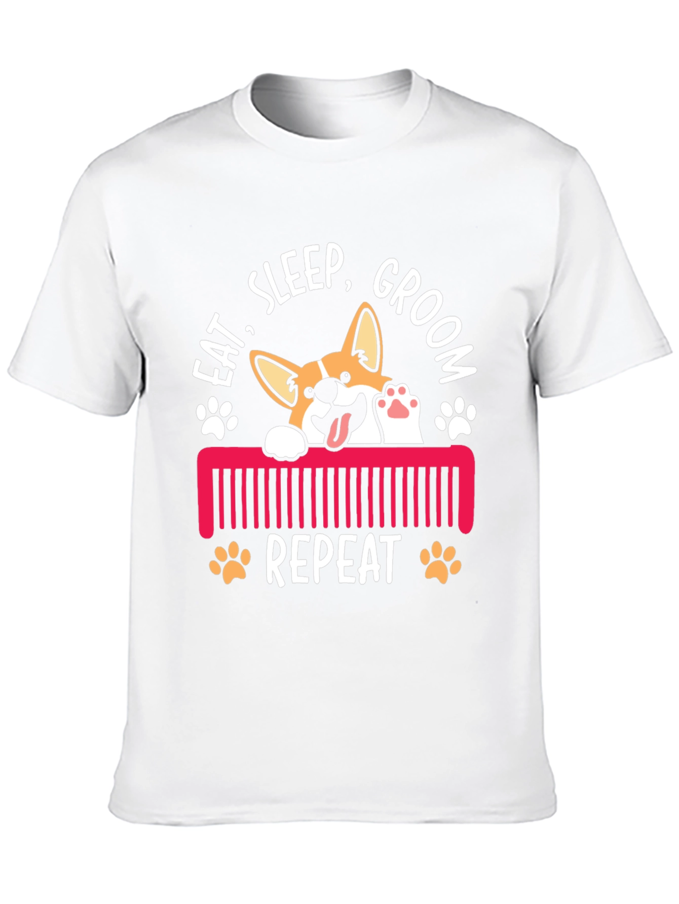 Eat Sleep Groom Repeat Corgi T-Shirt
