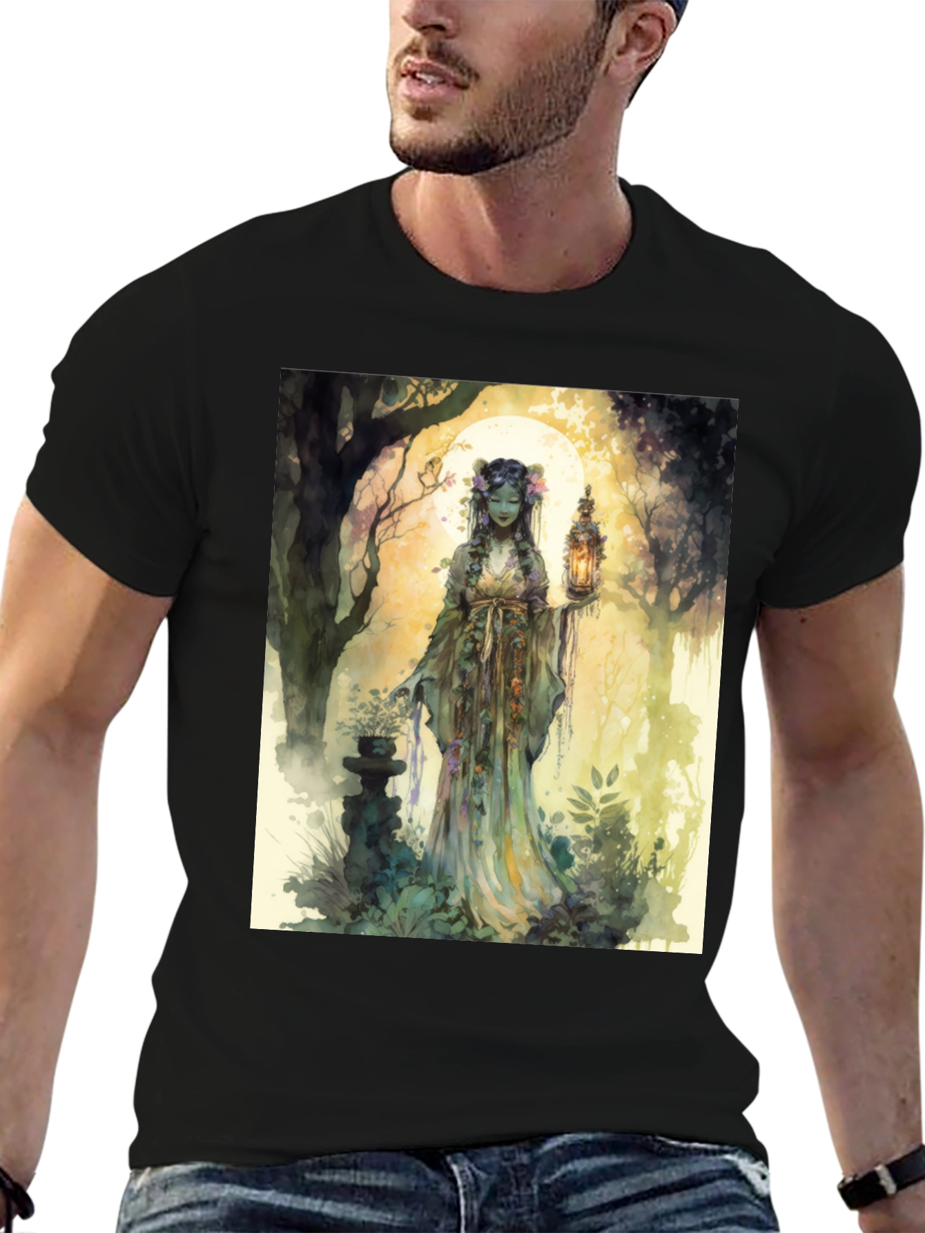 Enchanted Forest T-Shirt: Mystic Garden Design