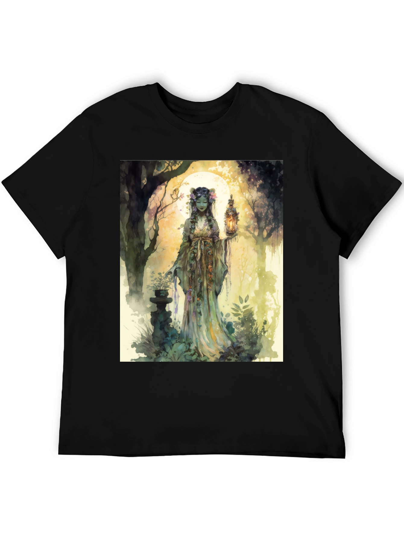 Enchanted Forest T-Shirt: Mystic Garden Design