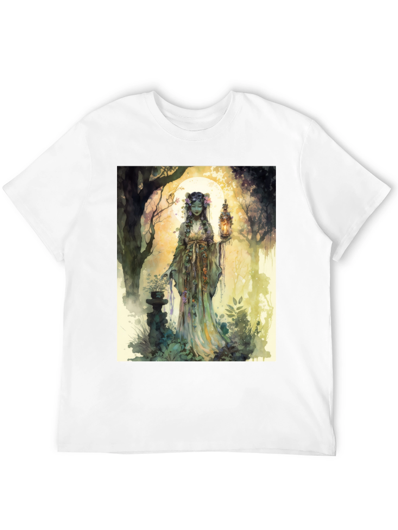 Enchanted Forest T-Shirt: Mystic Garden Design