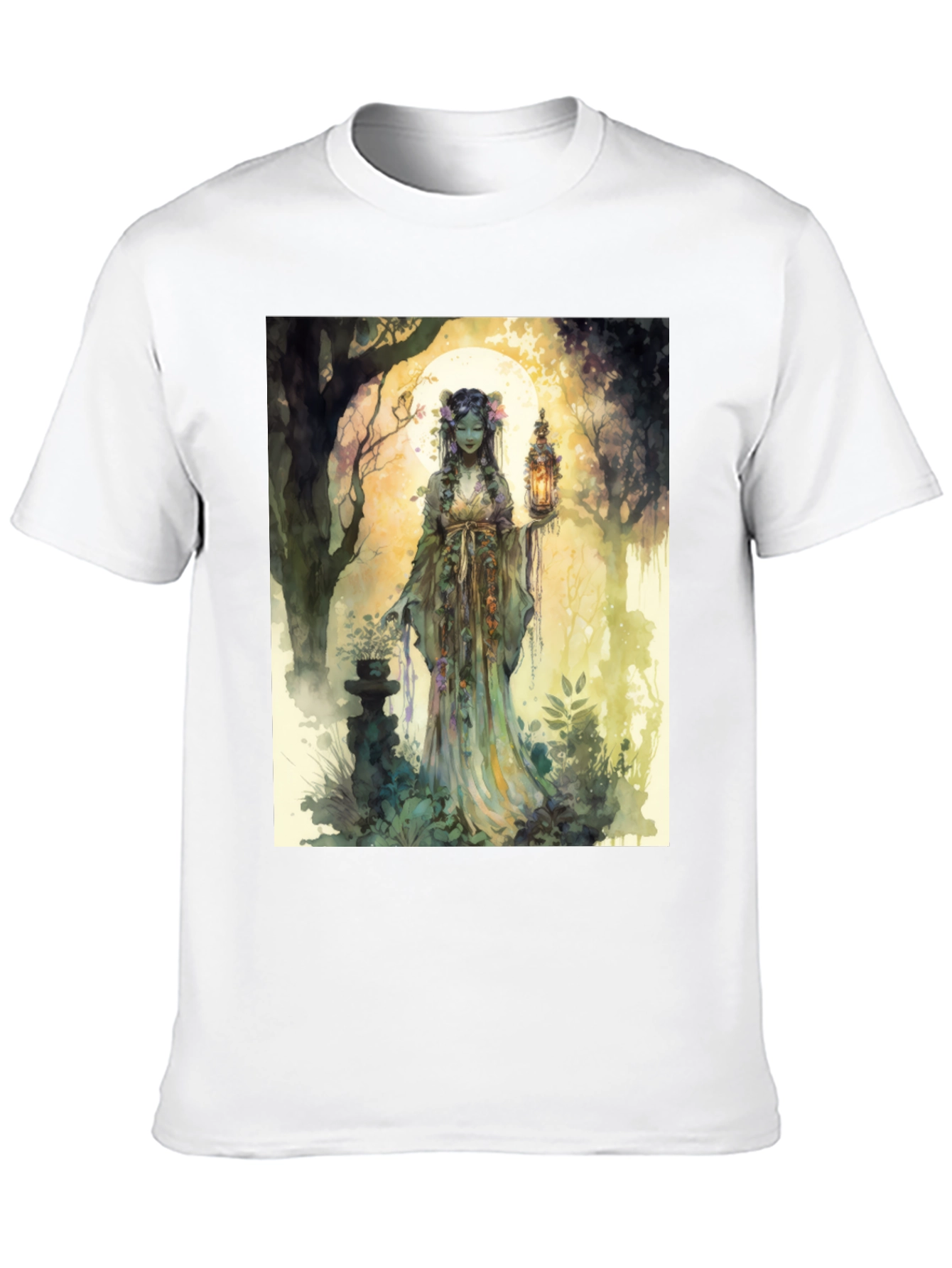 Enchanted Forest T-Shirt: Mystic Garden Design