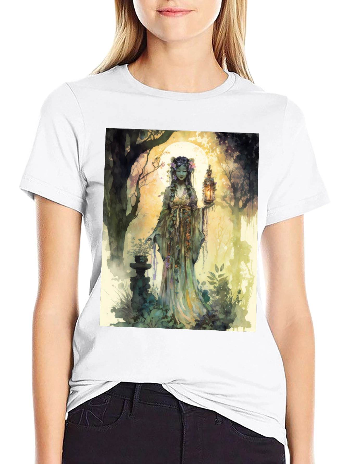 Enchanted Forest T-Shirt: Mystic Garden Design
