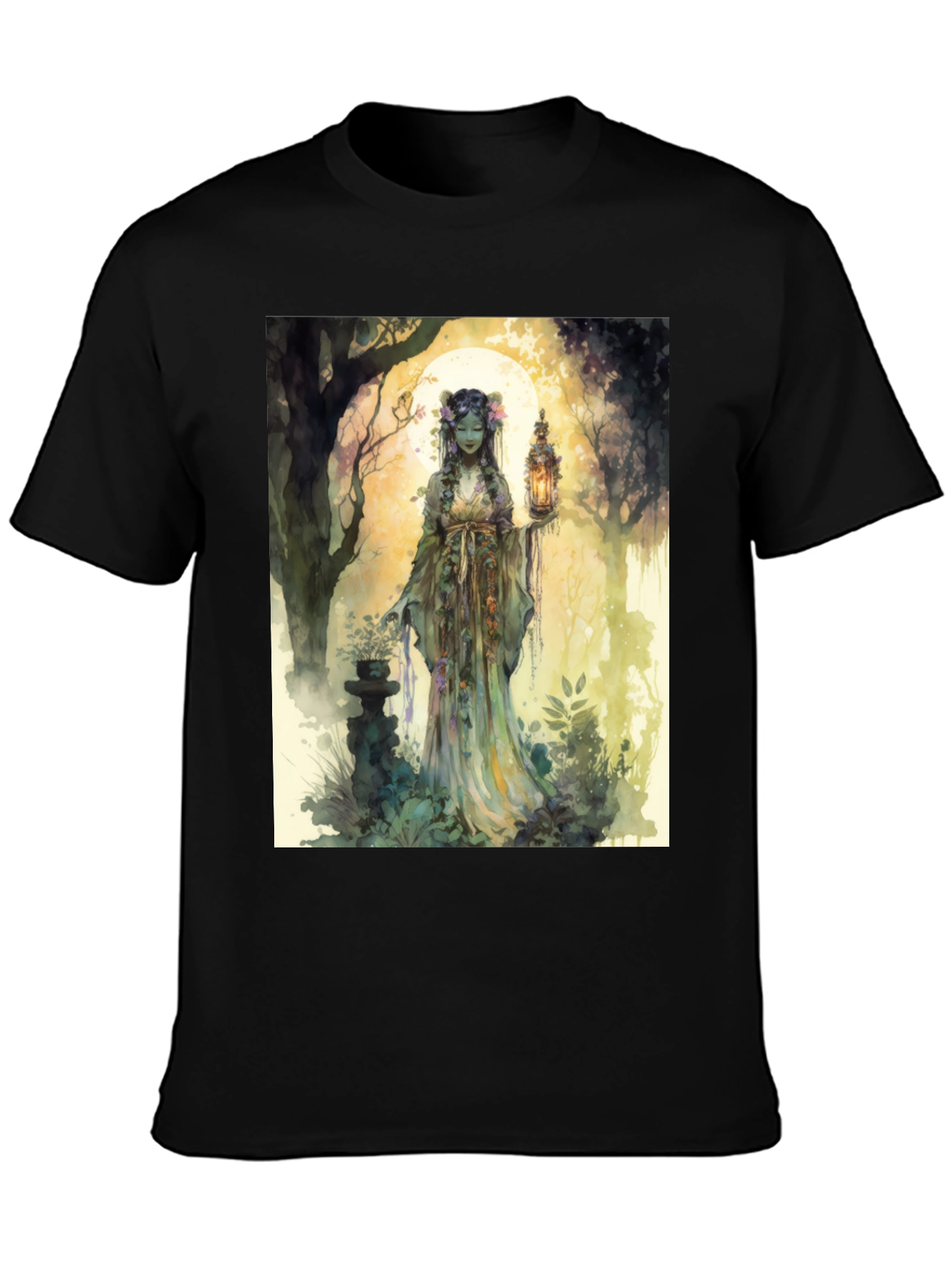 Enchanted Forest T-Shirt: Mystic Garden Design