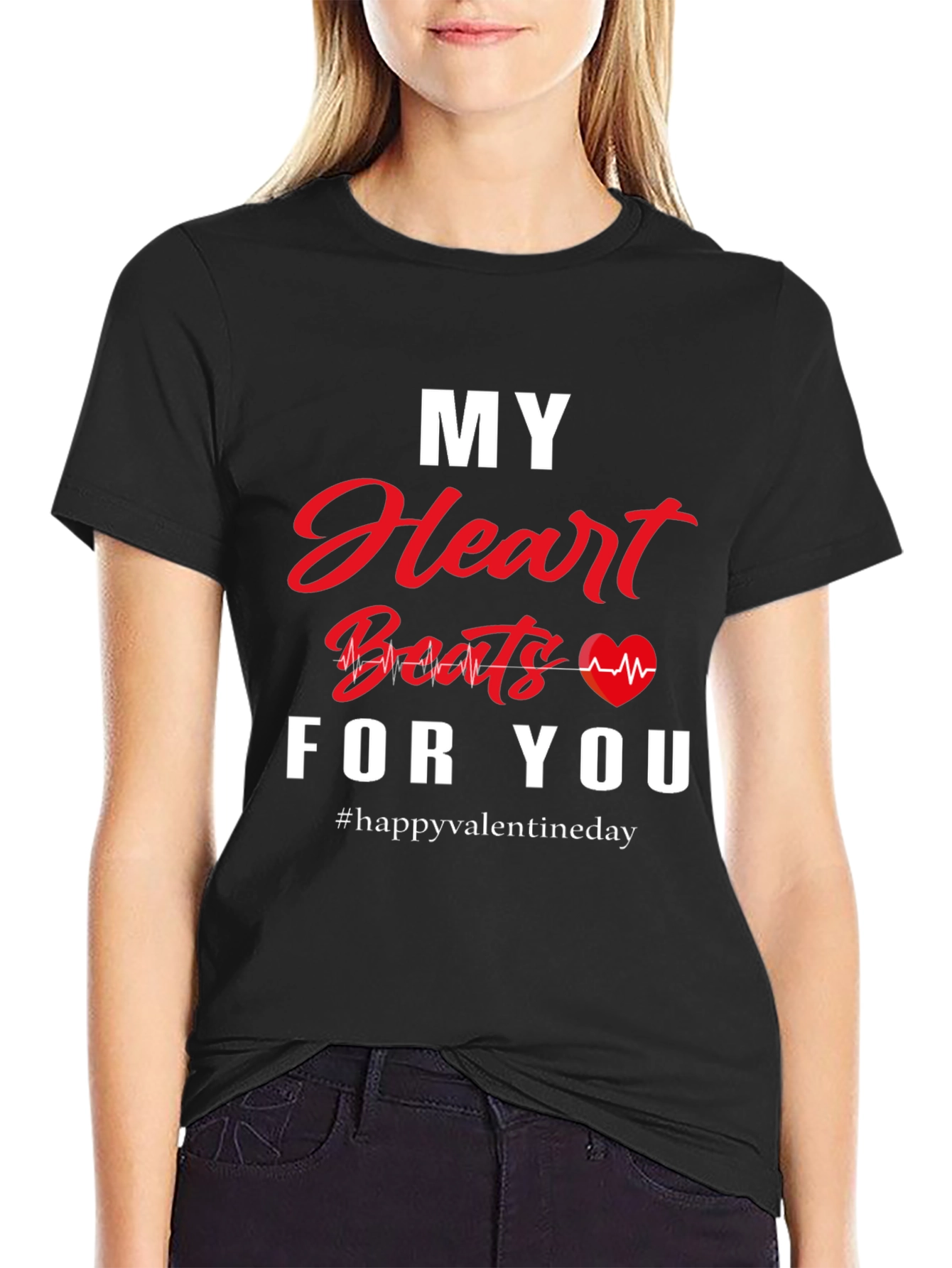My Heart Beats For You Valentines Day T-Shirt