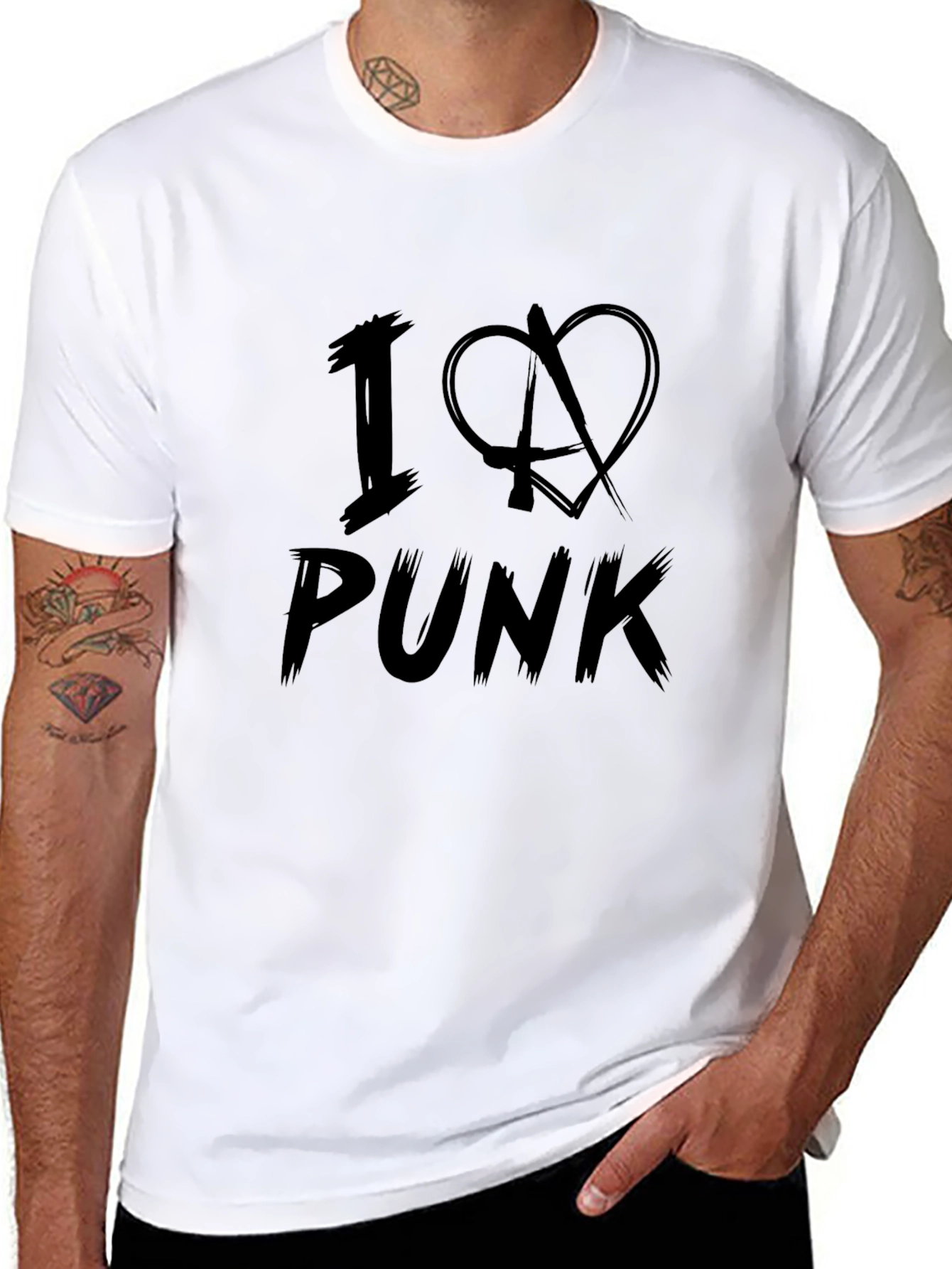 I Love Punk Black T-Shirt