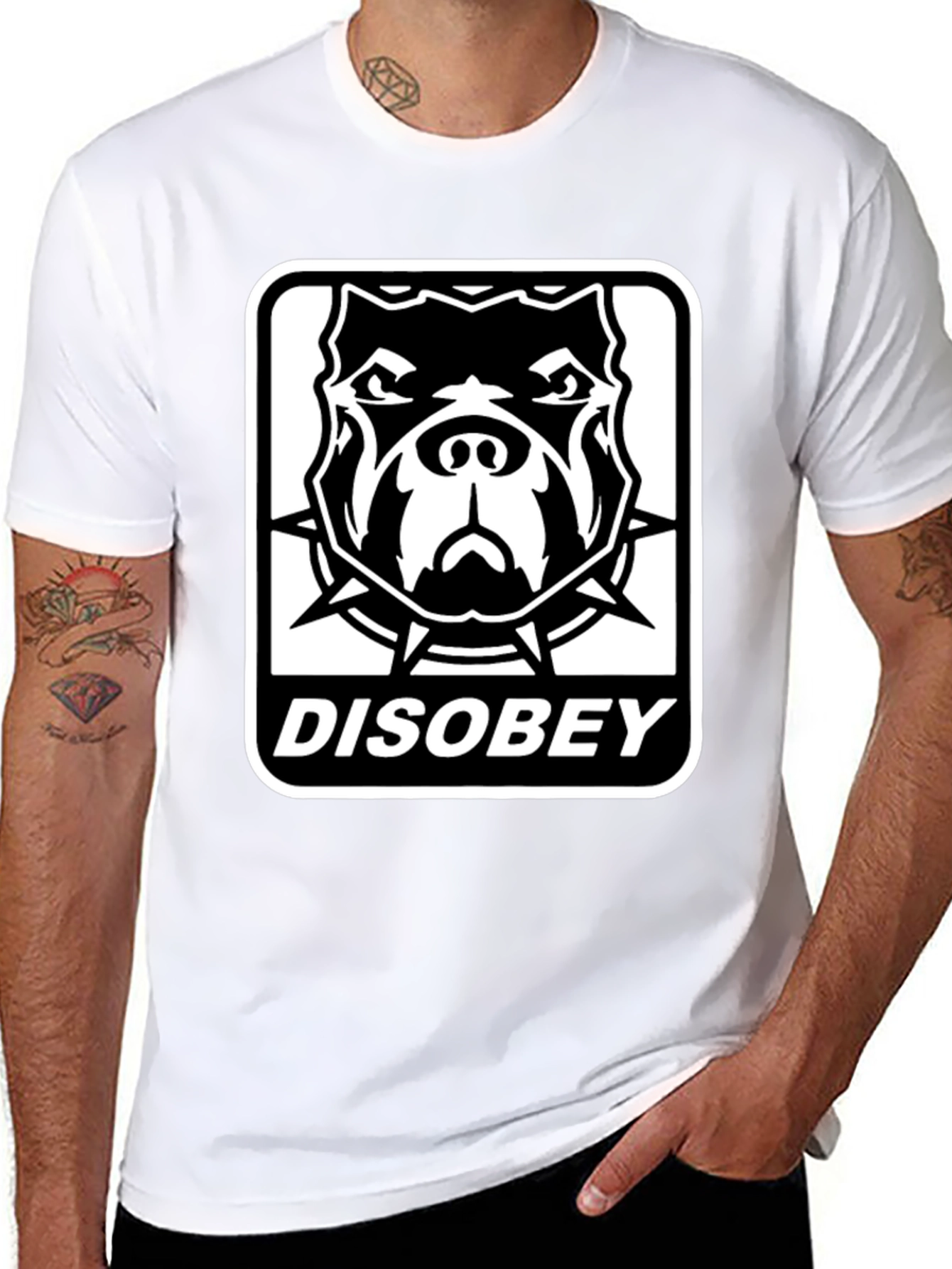 Disobey Pitbull Graphic Tee - Bold Streetwear Style