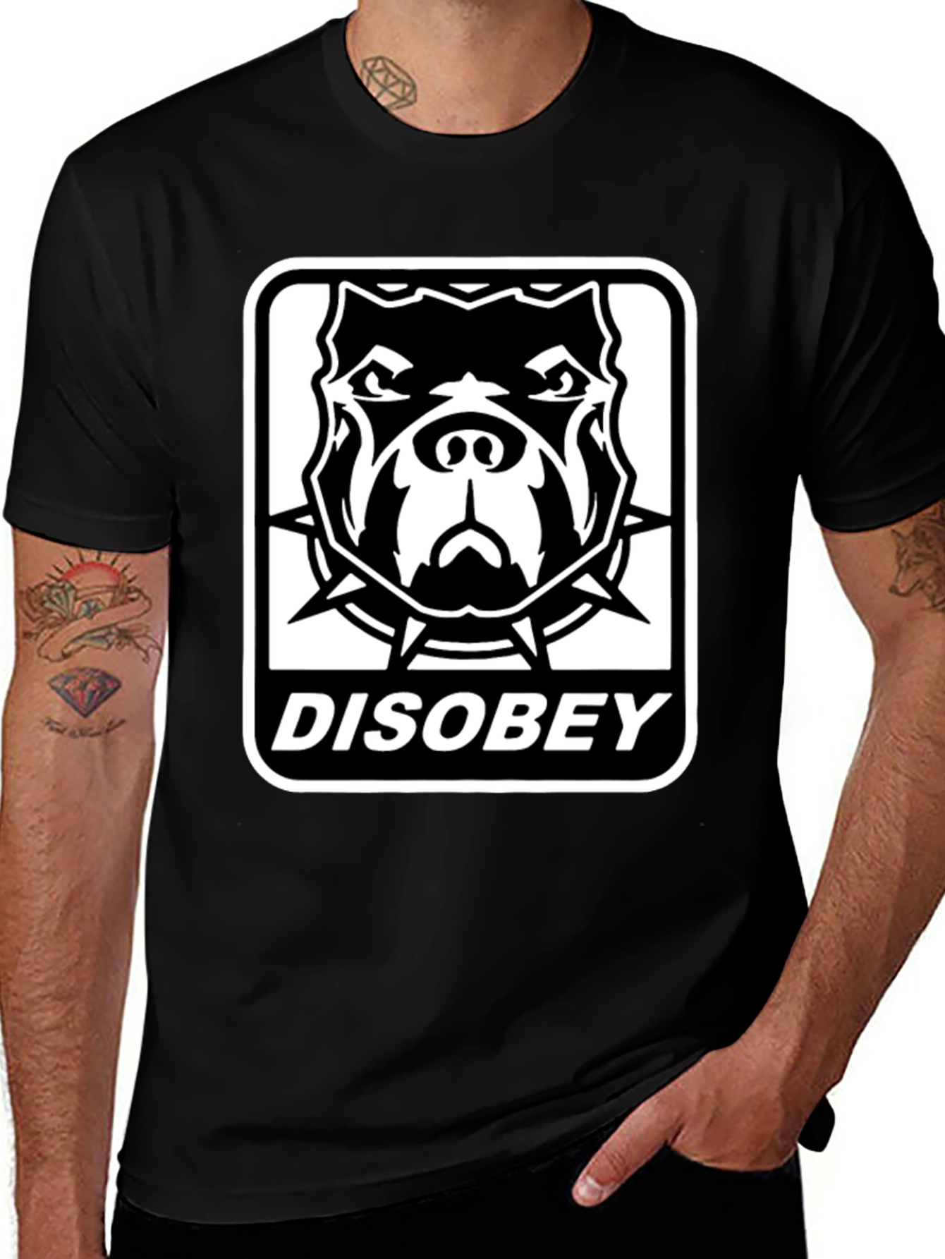 Disobey Pitbull Graphic Tee - Bold Streetwear Style