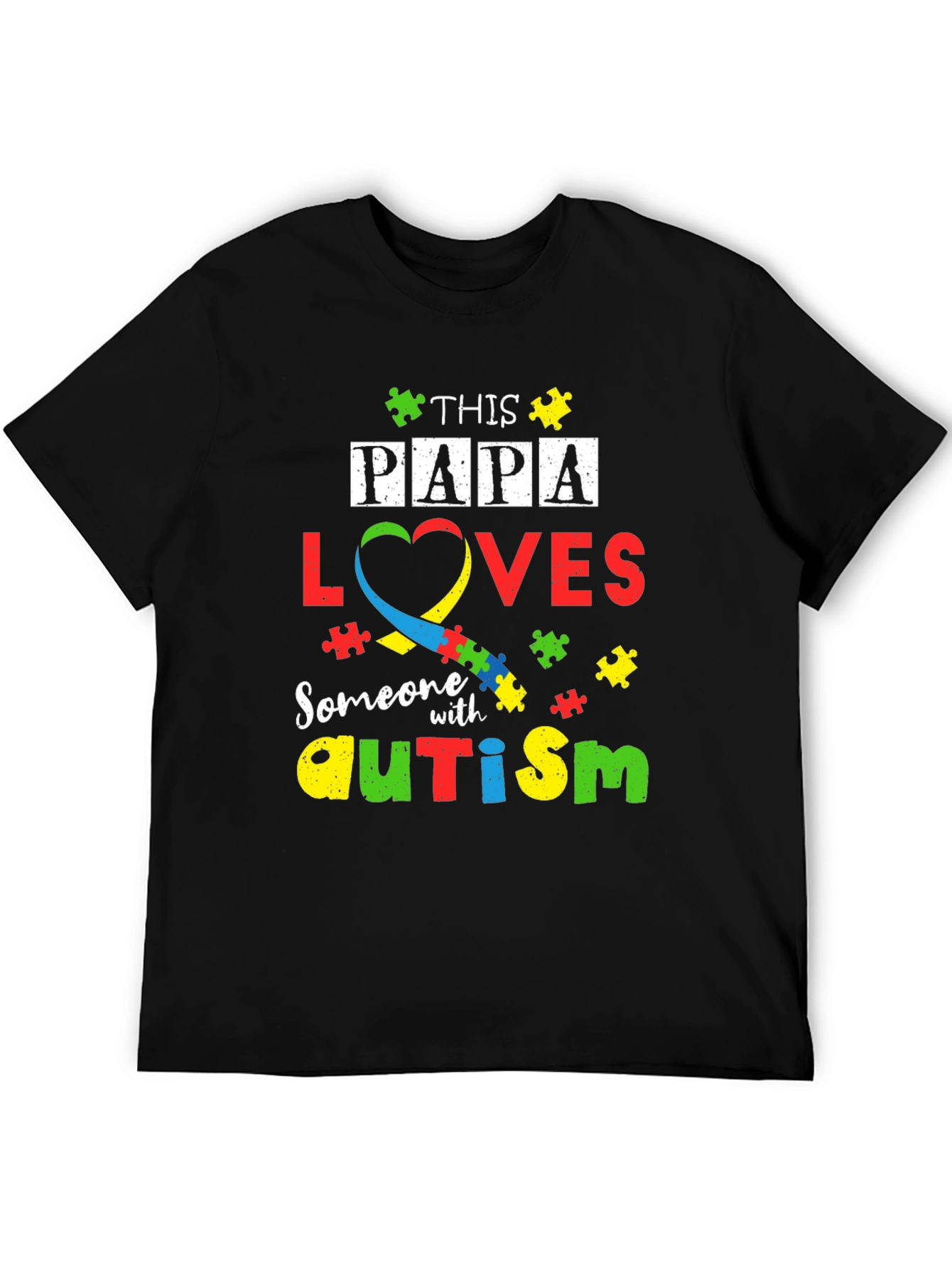 Papa Loves Autism T-Shirt
