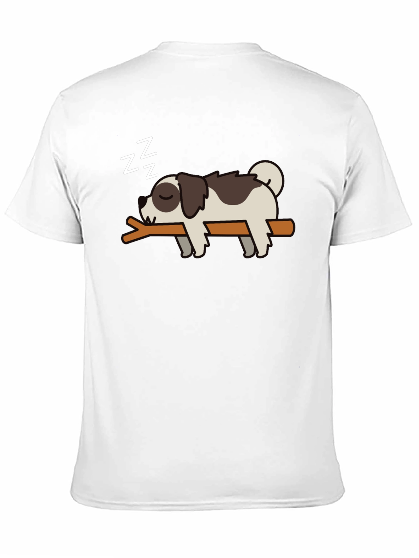 Cute Sleeping Dog T-Shirt - Mens Black Tee