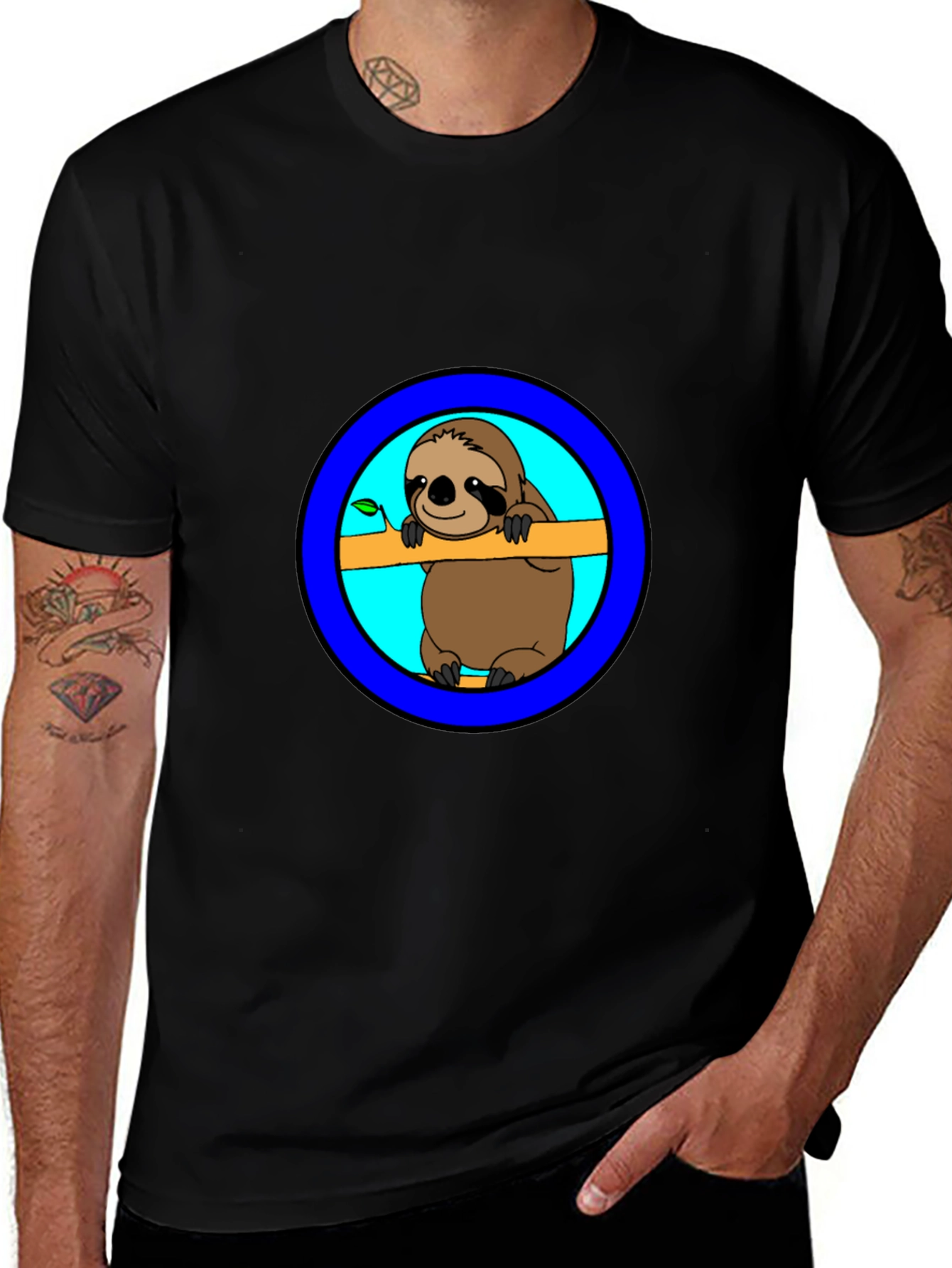 Sloth Graphic Print T-Shirt