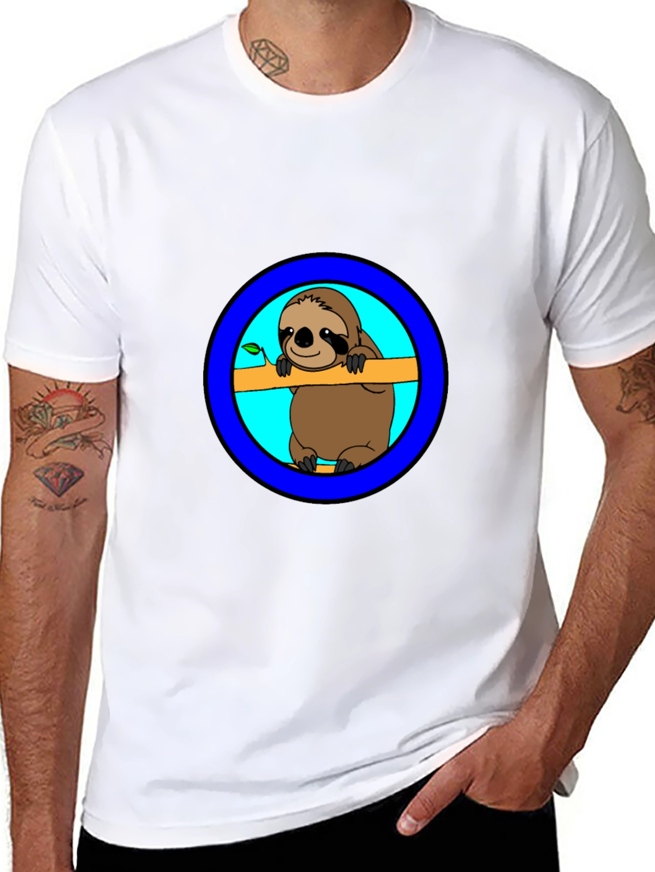 Sloth Graphic Print T-Shirt