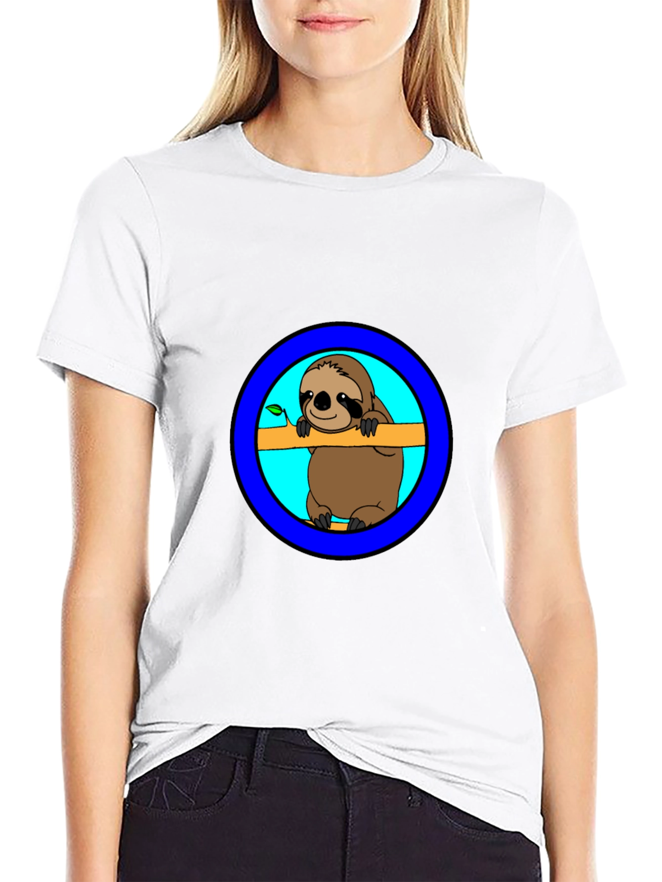 Sloth Graphic Print T-Shirt