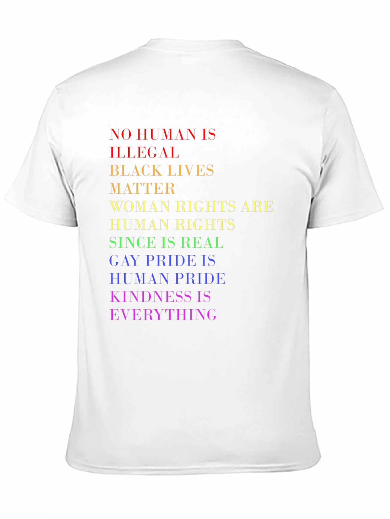 Equality Pride T-Shirt - No Human is Illegal