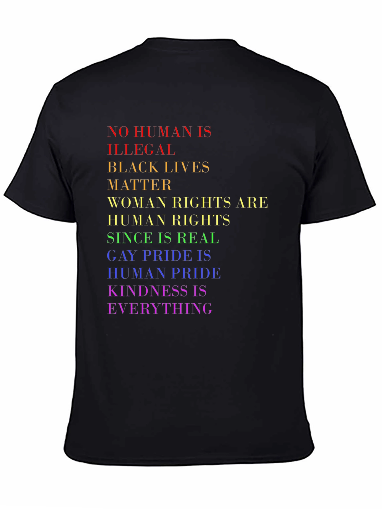 Equality Pride T-Shirt - No Human is Illegal